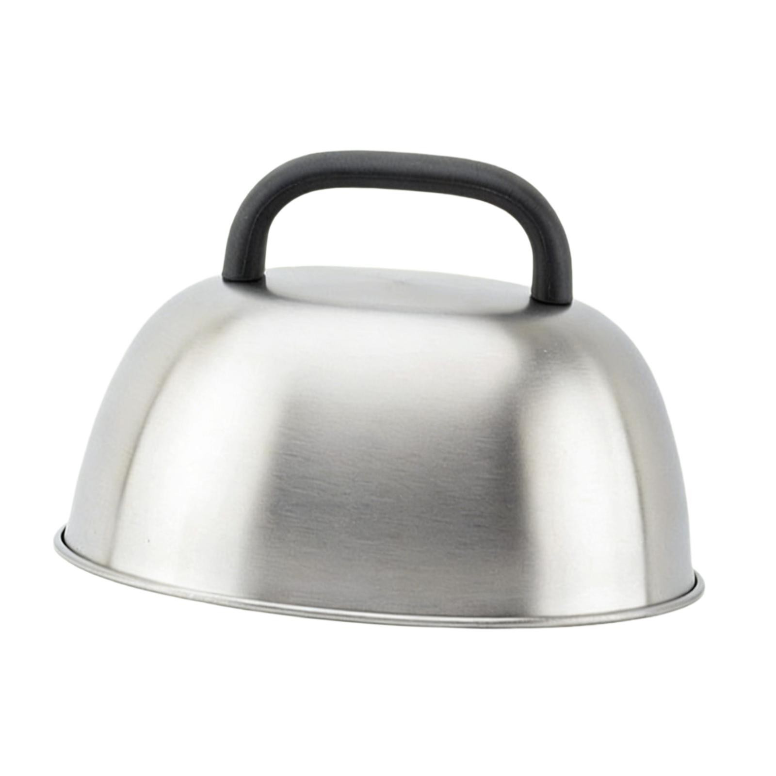 Burger Cover Food Cover Grill Lid Griddle Accessory 16cm Sturdy Stainless Steel