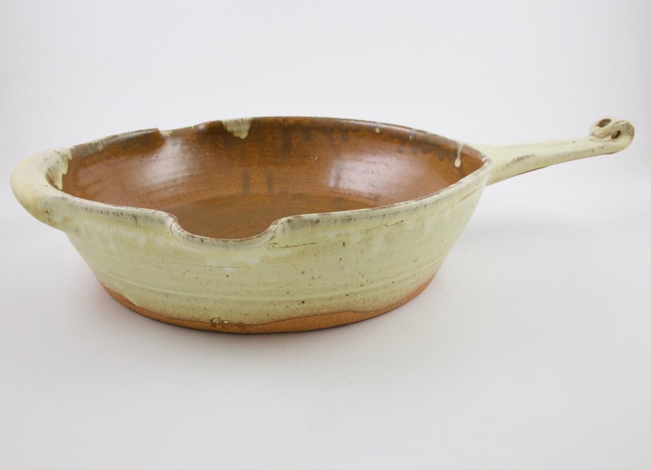 The Pottery Works Flameware Spouted 12″ Skillet Terry Silverman Fitzwilliam NH
