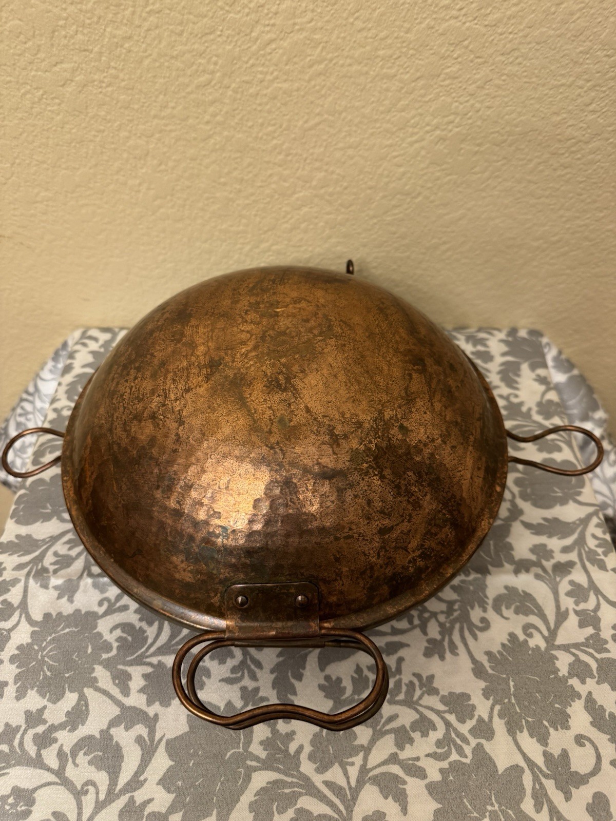 Monlisa Copper Cataplana Double Handle Hammered Cookware w/ Hinged Lid Portugal