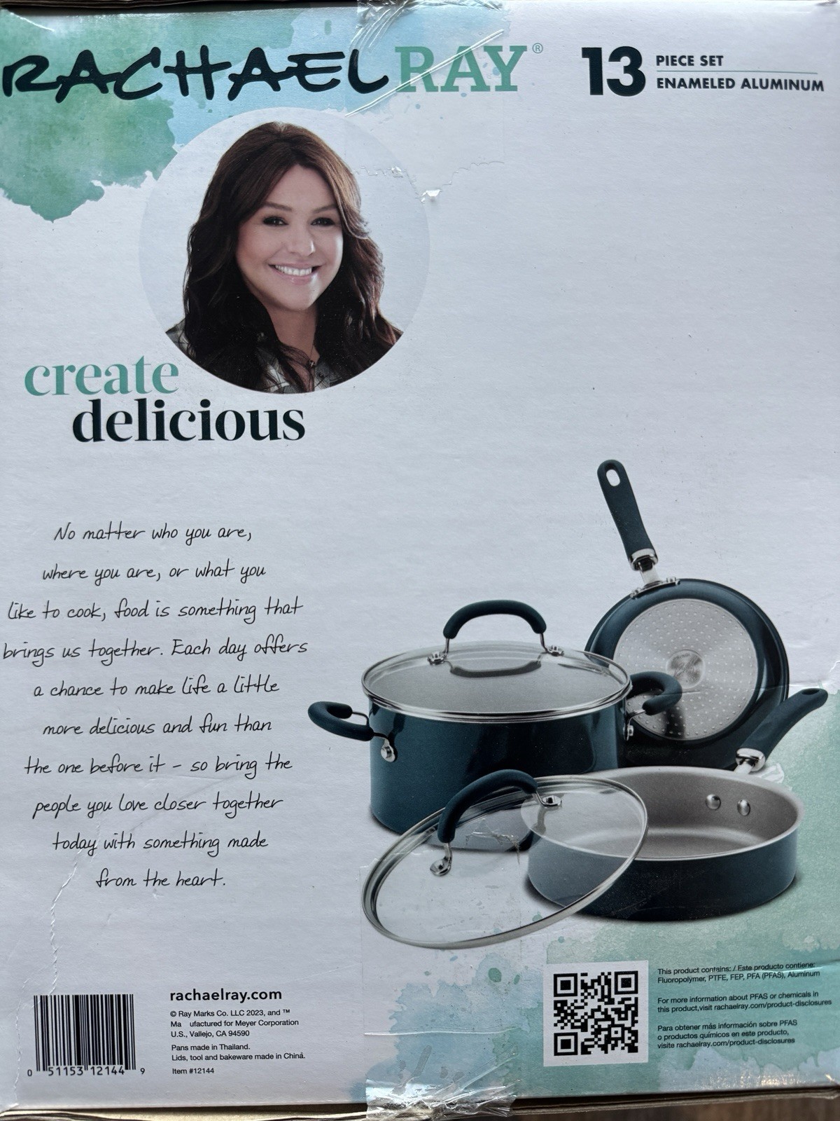 Rachael Ray Create Delicious 13-pc. Aluminum Nonstick Cookware Set 12144