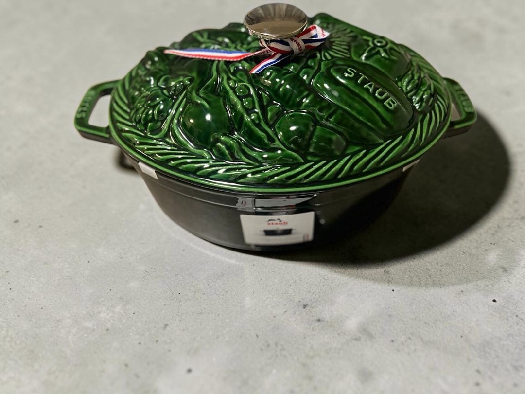 STAUB Vegetable Cocotte 29cm Basil Green rare NEW JP