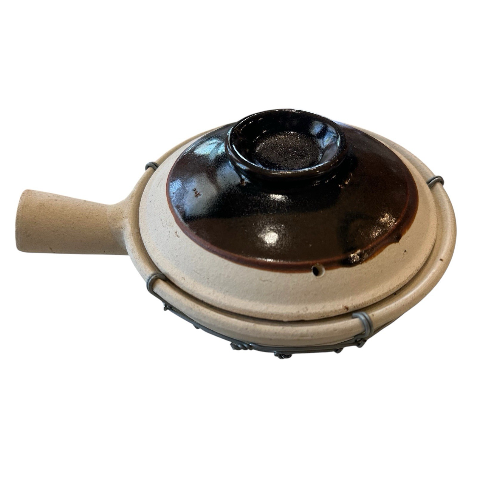 Chinese Single-Handle Clay Sand Pot Wired Earthen Pot For Rice/Stews/Soup