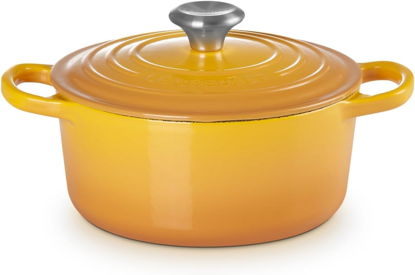 Le Creuset Signature Cocotte Ronde 18cm Nectar Silver Knob Dutch Oven Japan New