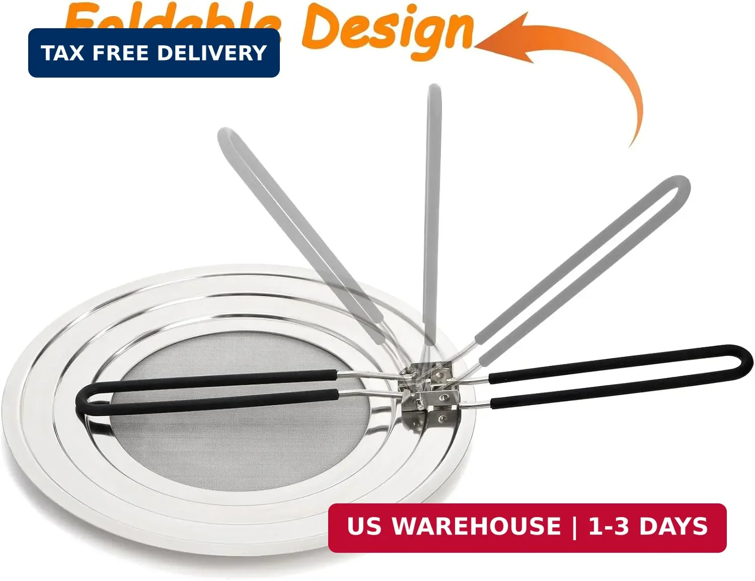 Frcctre 2 Pack Stainless Steel Splatter Screen for Frying Pan, 12 Inch Grease Sp