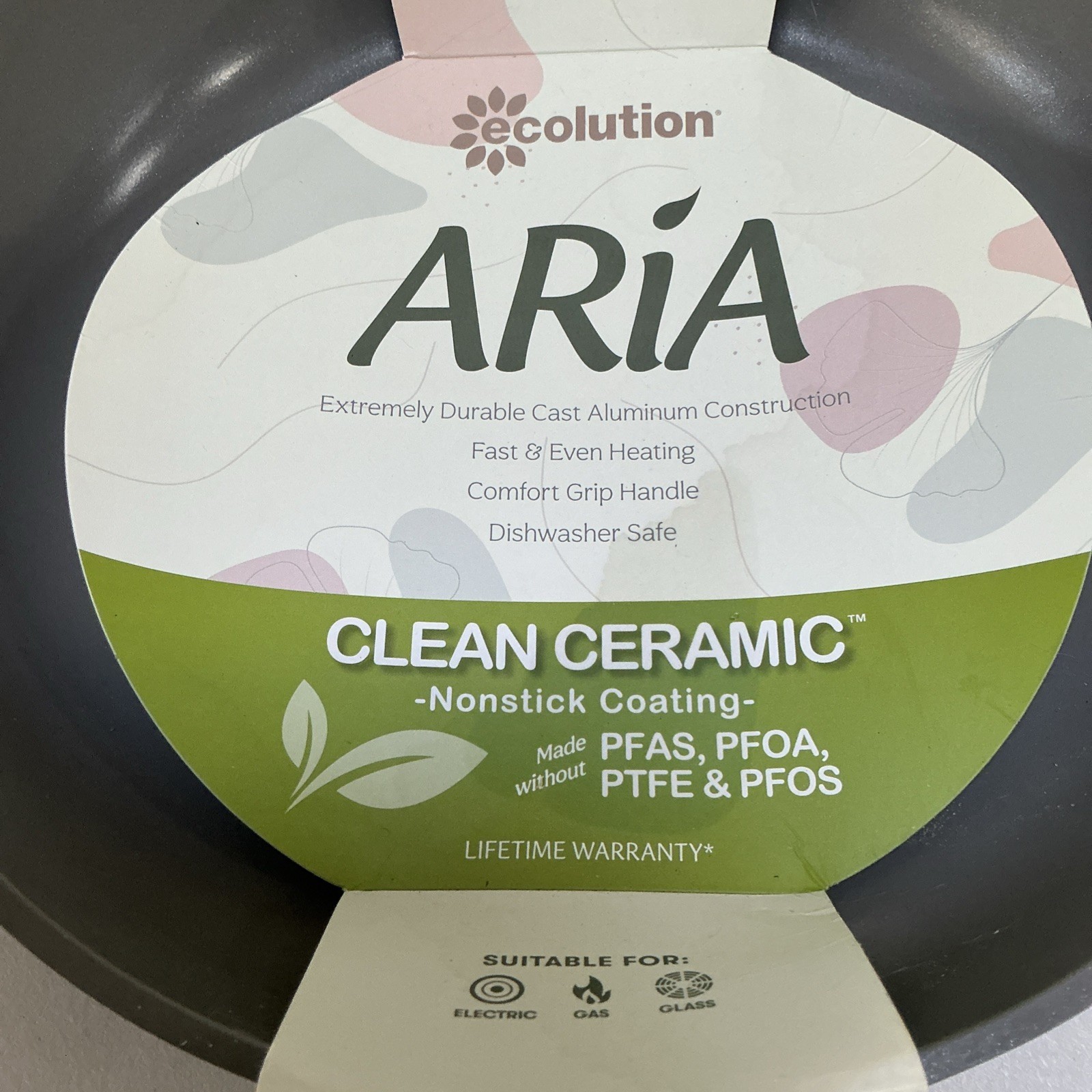 Ecolution Clean Ceramic Coating 9.5″ Skillet / Frying Pan New