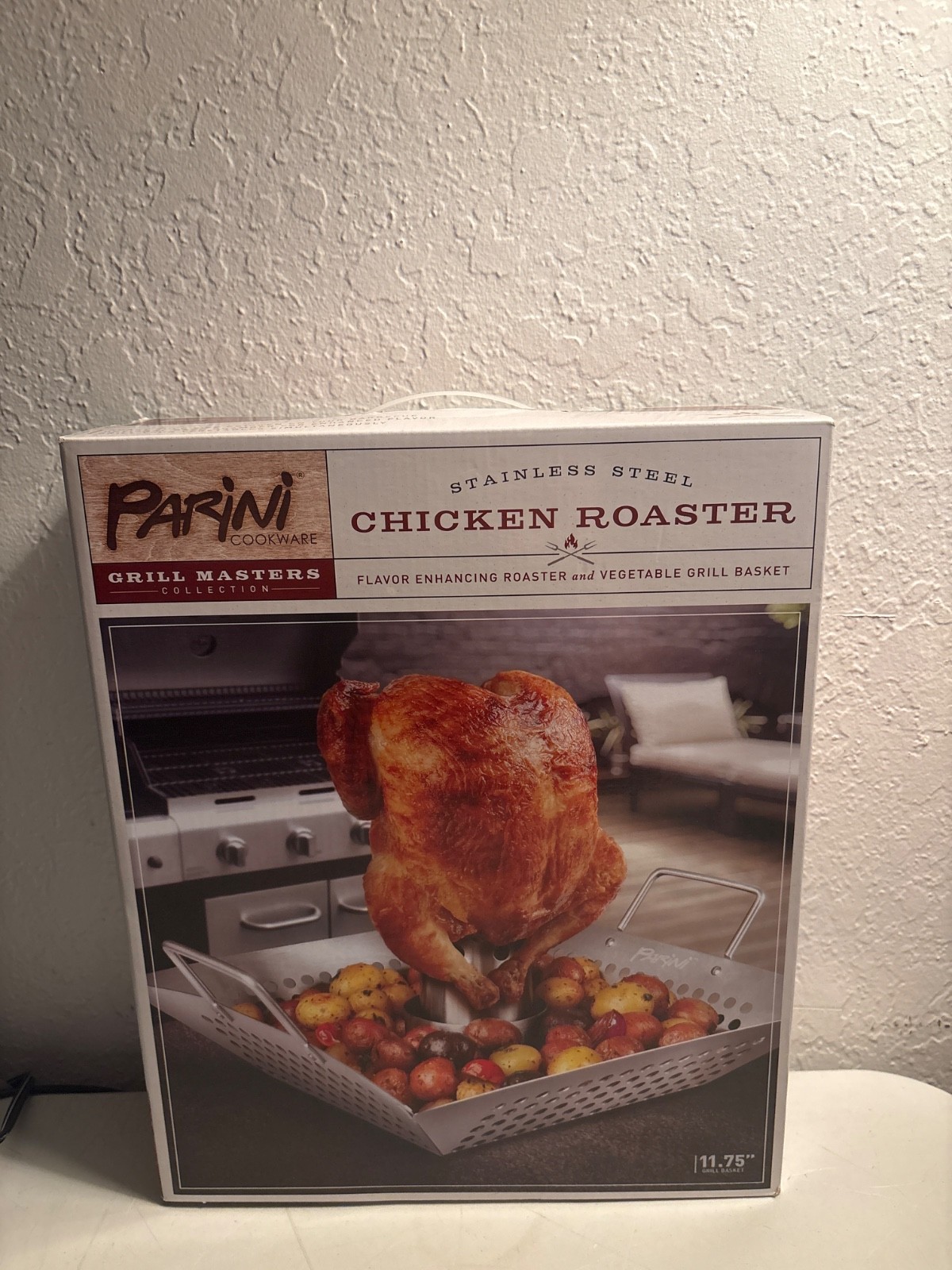 PARANI STAINLESS STEEL CHICKEN ROASTER GRILL MASTERS COLLECTION NEW IN BOX NIB