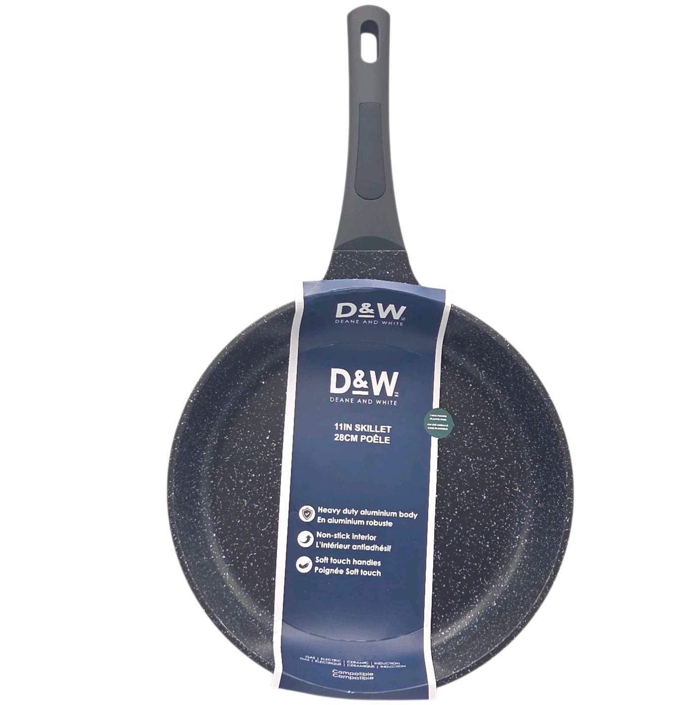 D&W Deane And White Cookware 9.5″/11″ Frying Pan Set Nonstick Skillet Black