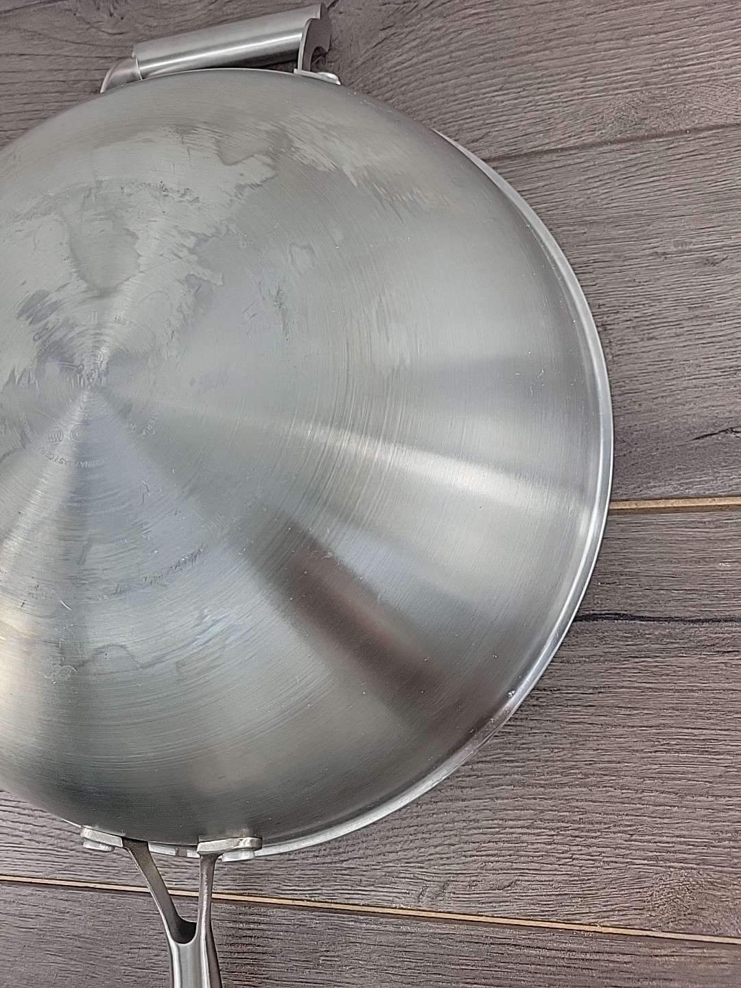 MIU – Wok 13in Tri-Ply Clad Stainless Steel w/ Lid & Spatula | Used