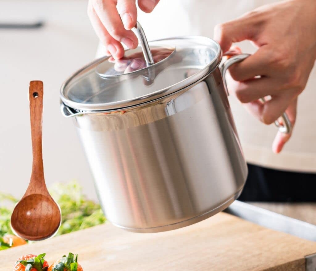 1.5 Quart Saucepan Pour Spout Multi Pot Straining Lid Soup Serving Spoon