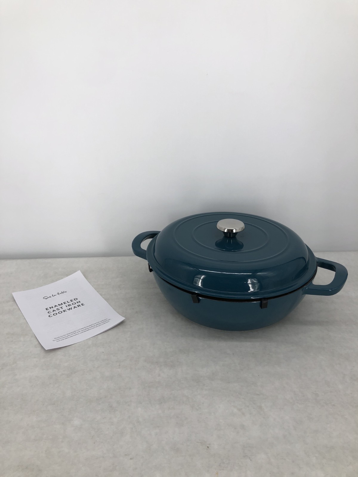 Sur La Table 5QT. Deep Braiser – Ocean Blue – NEW