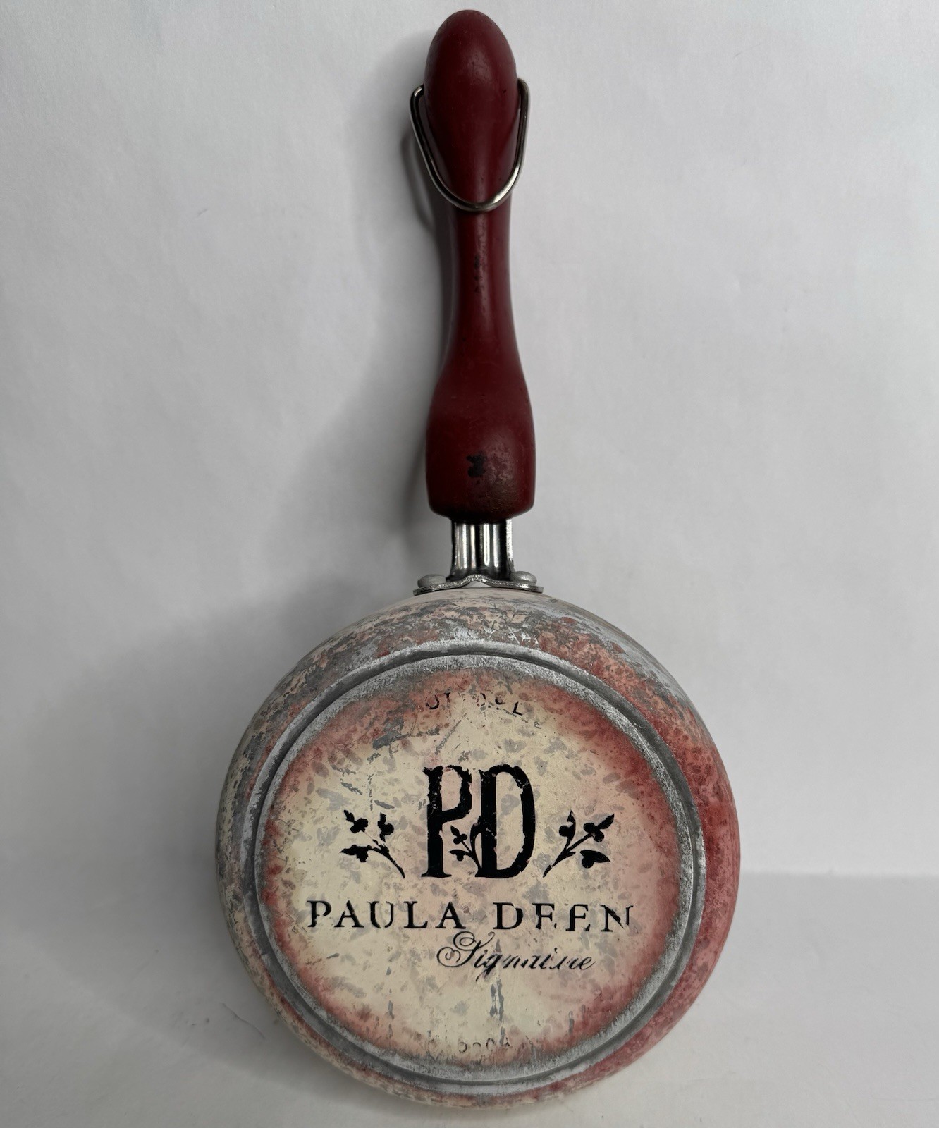 Paula Deen Signature Red Speckled 1 Quart/ 0.9 Liter Sauce Pan Non Stick Used