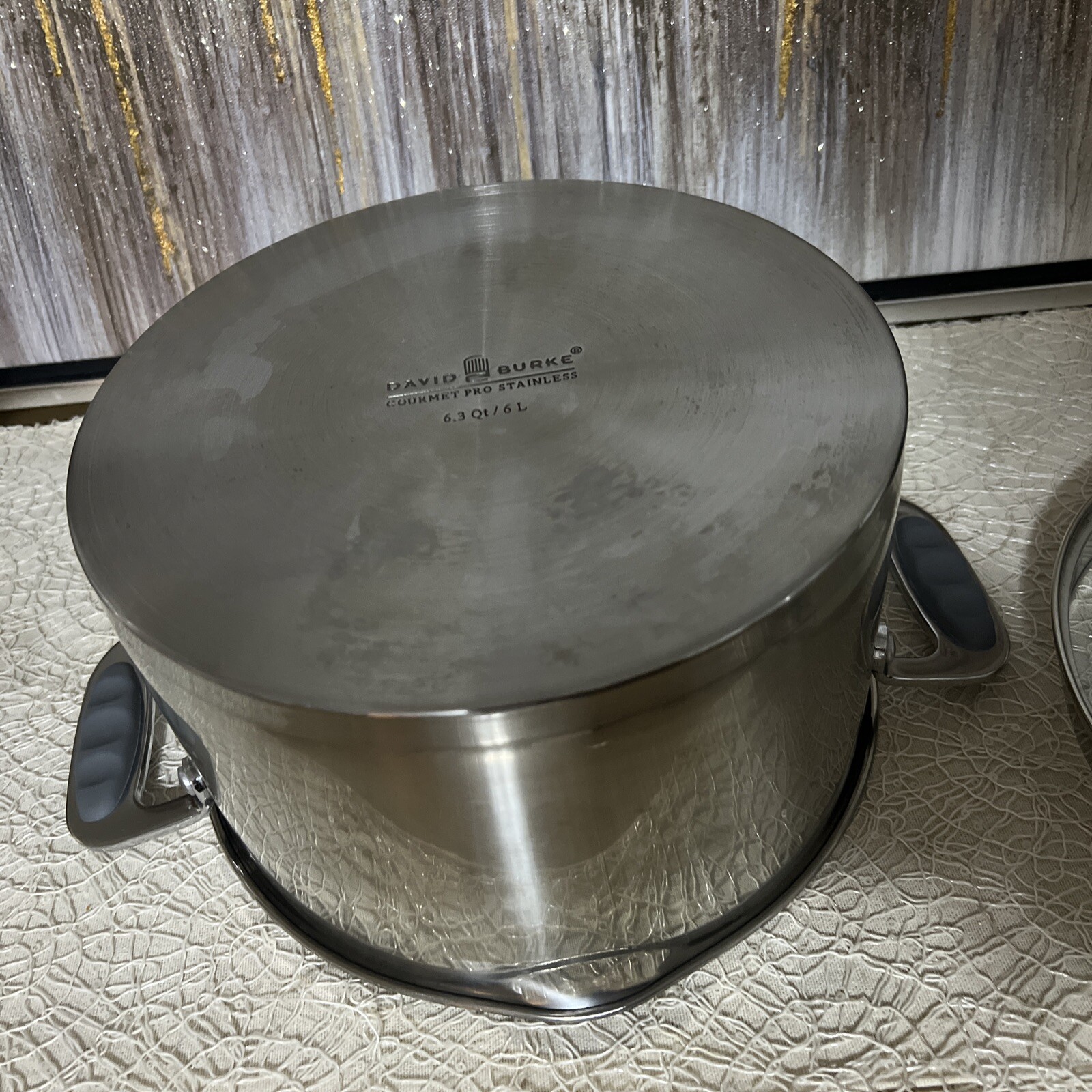 David Burke Gourmet Pro Heavy Gauge Stainless 6.3 Qt. /6L Stockpot /Lid Strainer
