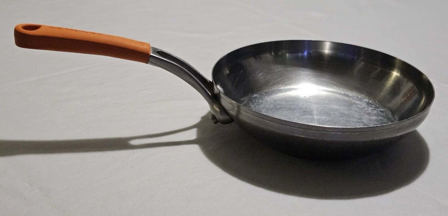 Rachael Ray 8IN 20CM Stainless Steel Frying Pan Skillet Orange Handle 2IN Deep