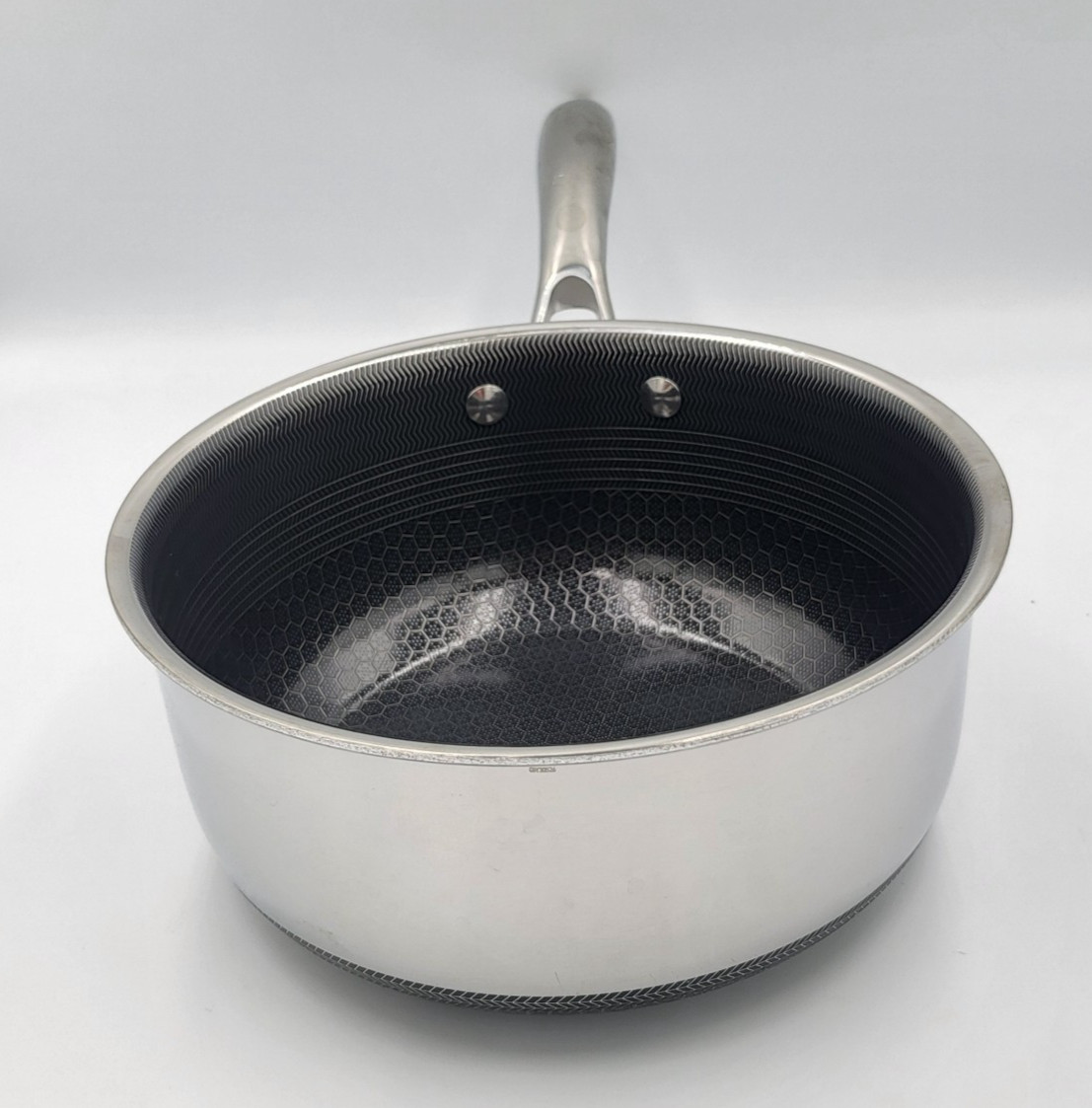 Hexclad Hybrid Non Stick Pot Stainless Steel Saucepan 3-Quart – With Lid
