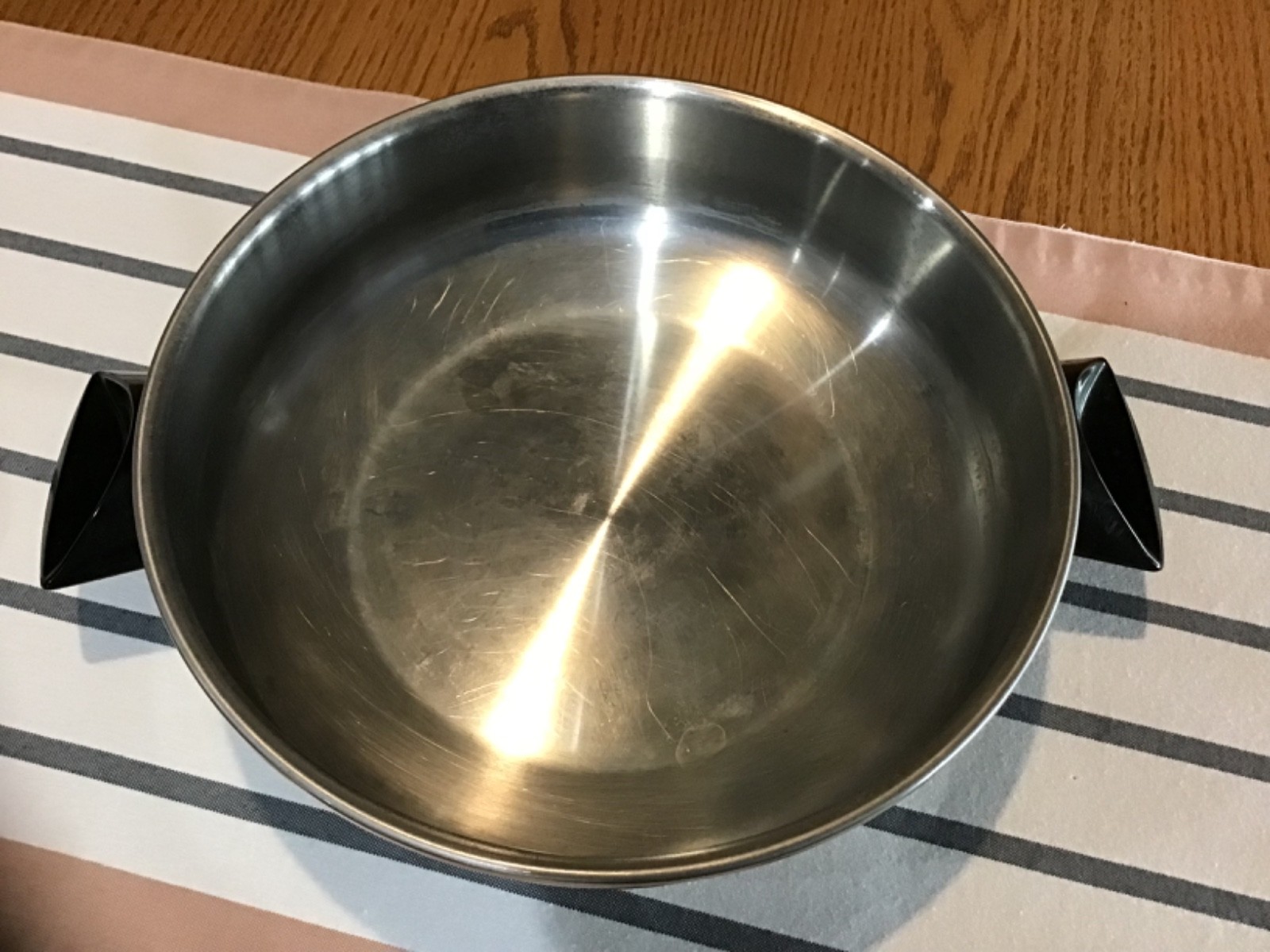 Vtg Seal-O-Matic Thermium Multi-Plex 11” Steel Skillet W/Dome Lid & Egg Poacher