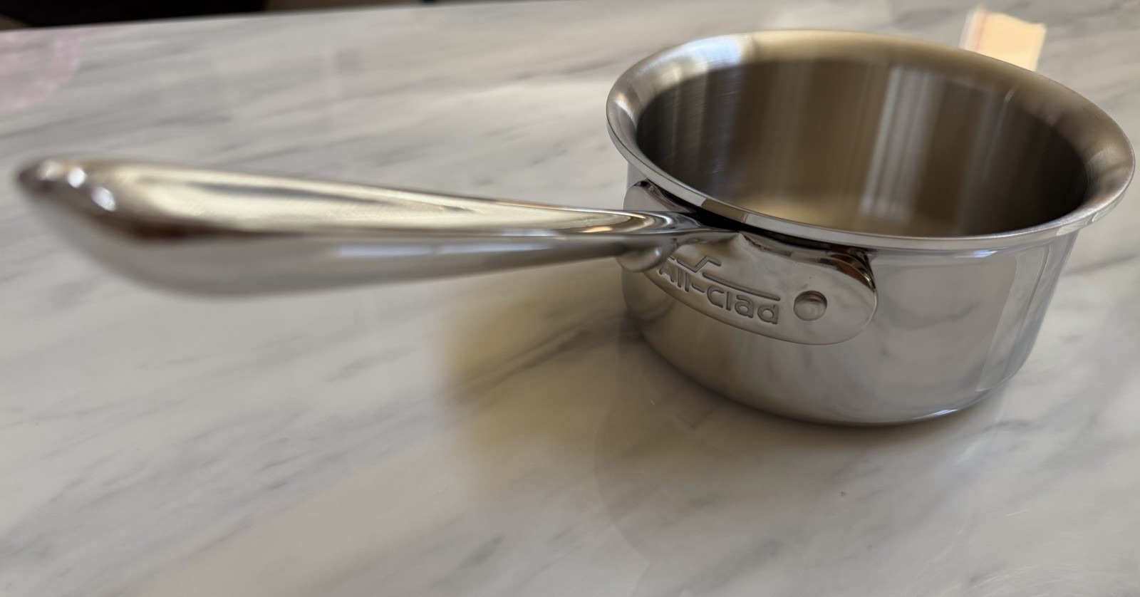 All-Clad D3 Polished Stainless Steel 1 Quart Saucepan NEW