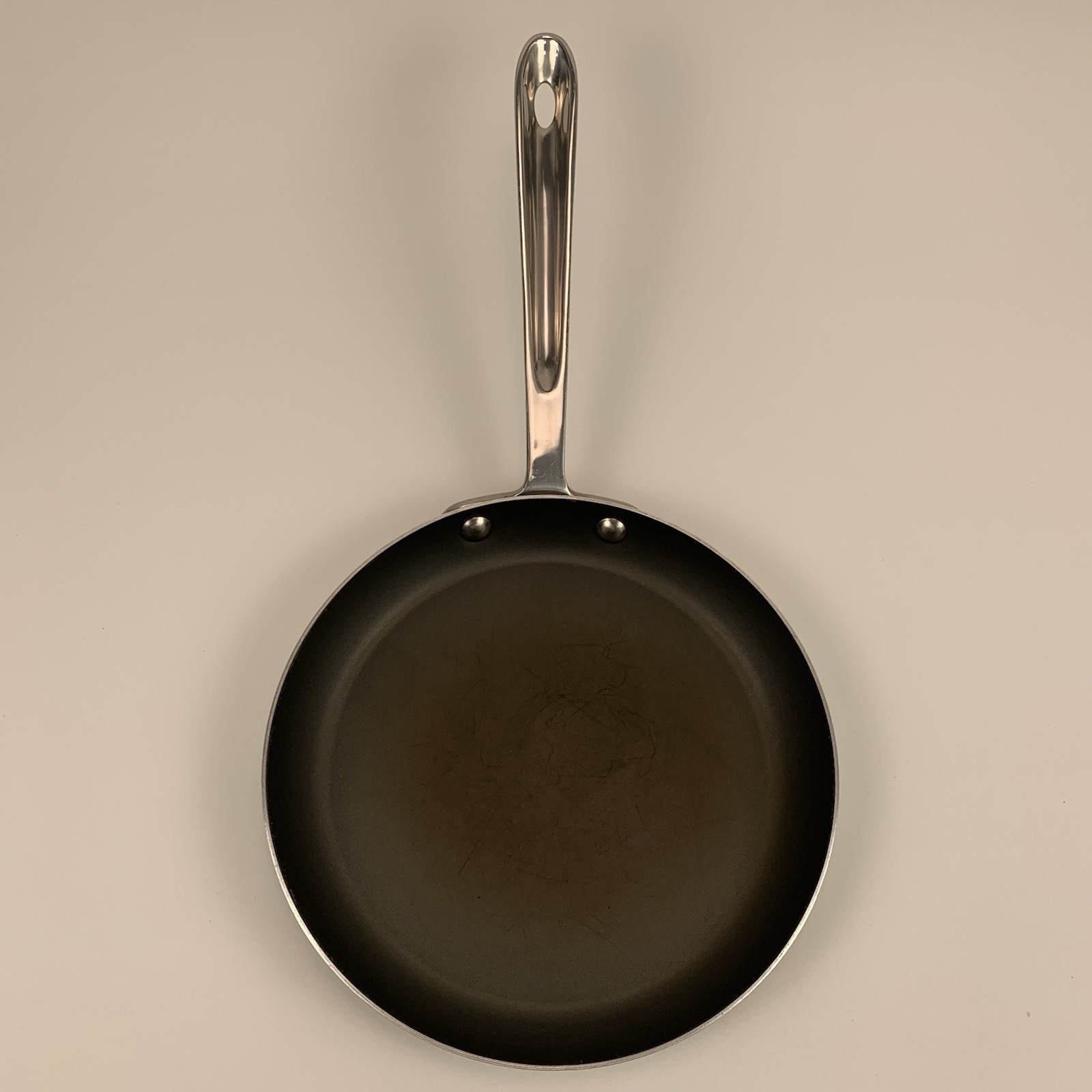 All Clad 9 Inch French Stainless Skillet Used Good