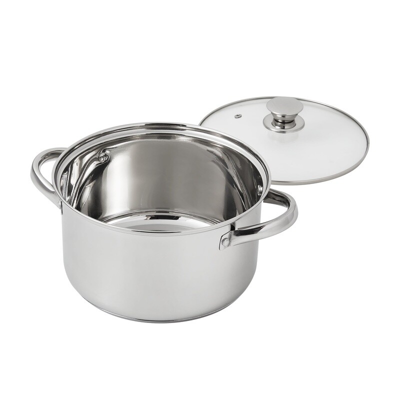 Stainless Steel 10 Pcs Cookware Set Induction Safe Kitchenware Essential Sliver