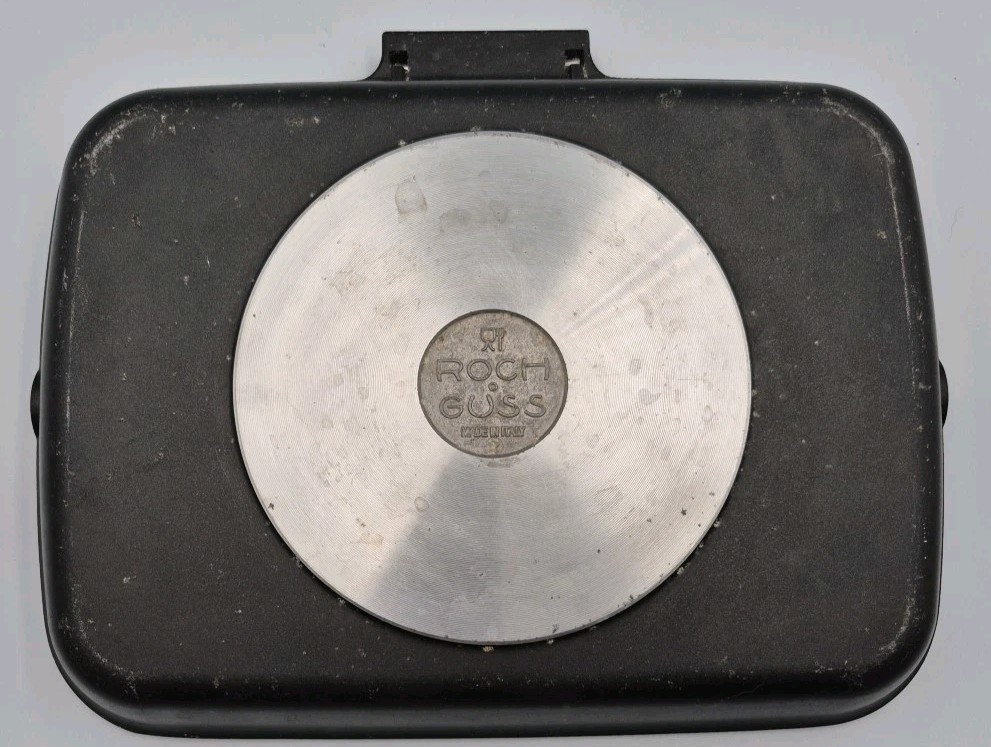 ROCH GUSS Grand Chef Large 13″ Flat Grill Pan Rectangle Folding Handle ITALY