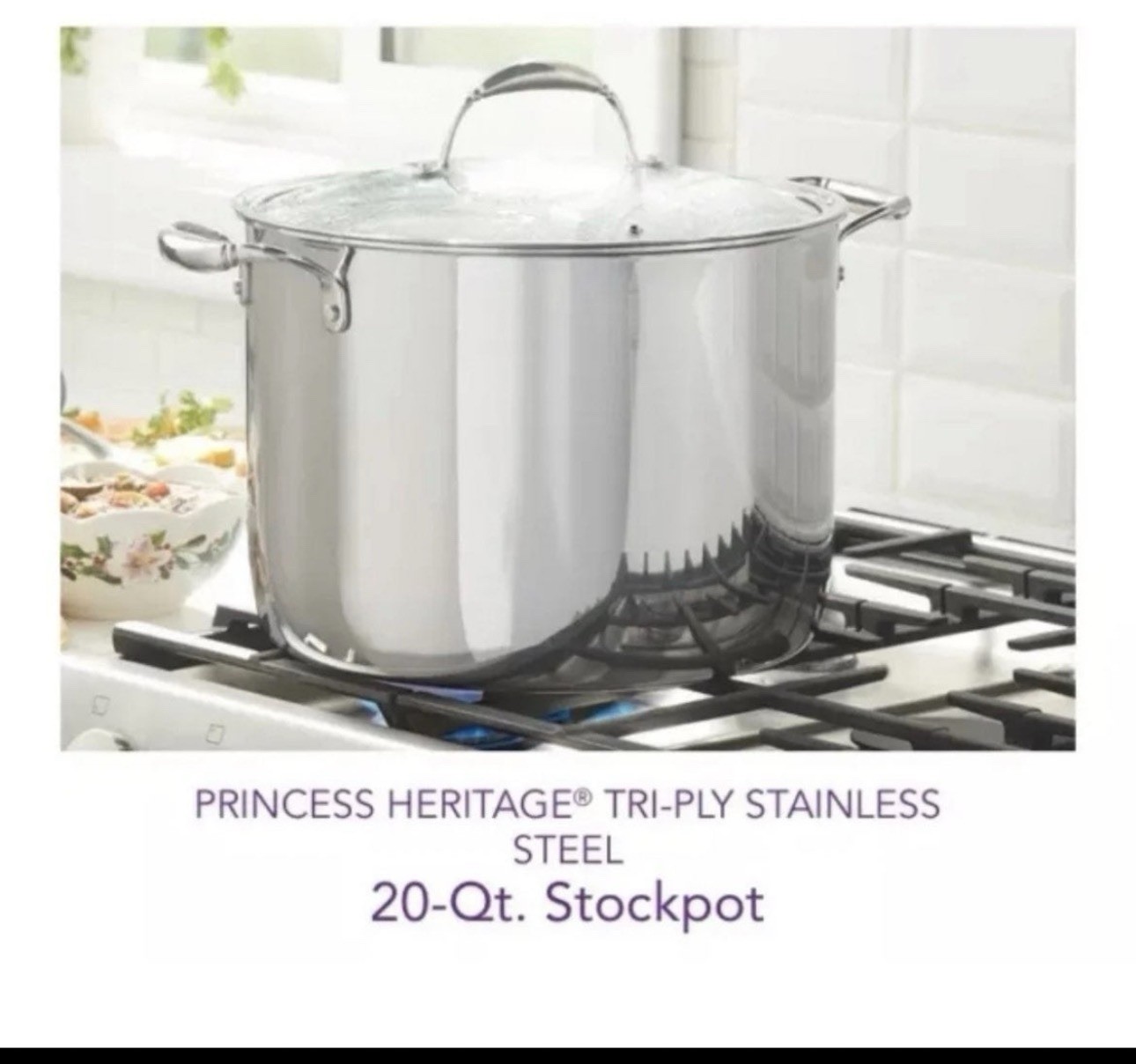 Olla 20qt Tri-play Princess House Stainless Steel 5746
