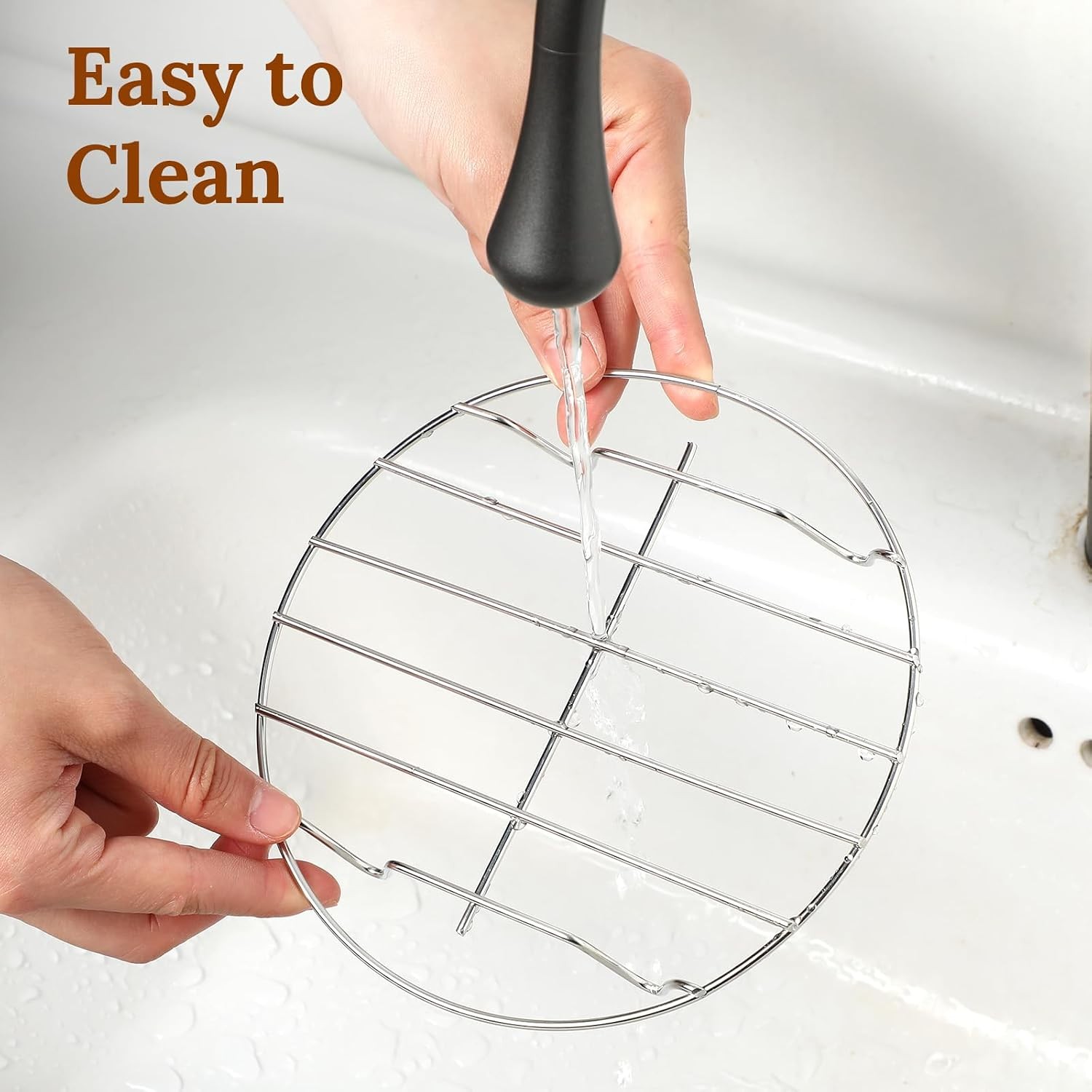 6.77” Stainless Steel Steamer Rack Steaming Rack Pot Accessories for Roasting