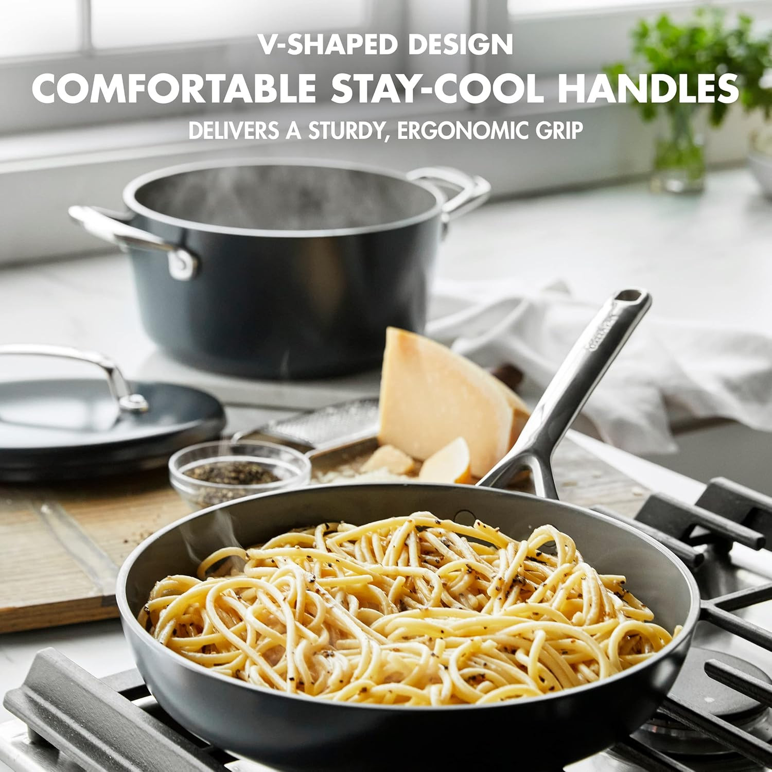 14 Piece Healthy Ceramic Nonstick Cookware Set, Heavy Gauge, Oven Safe