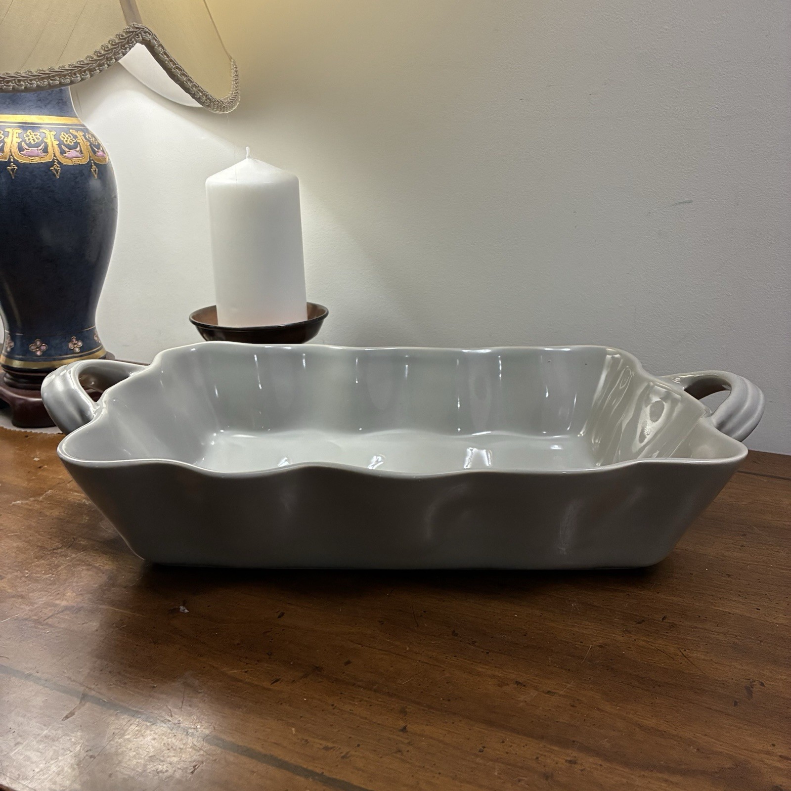 Mixcer S.A. Portugal Oven to Table Blue Gray Casserole Dish Baking Swerving