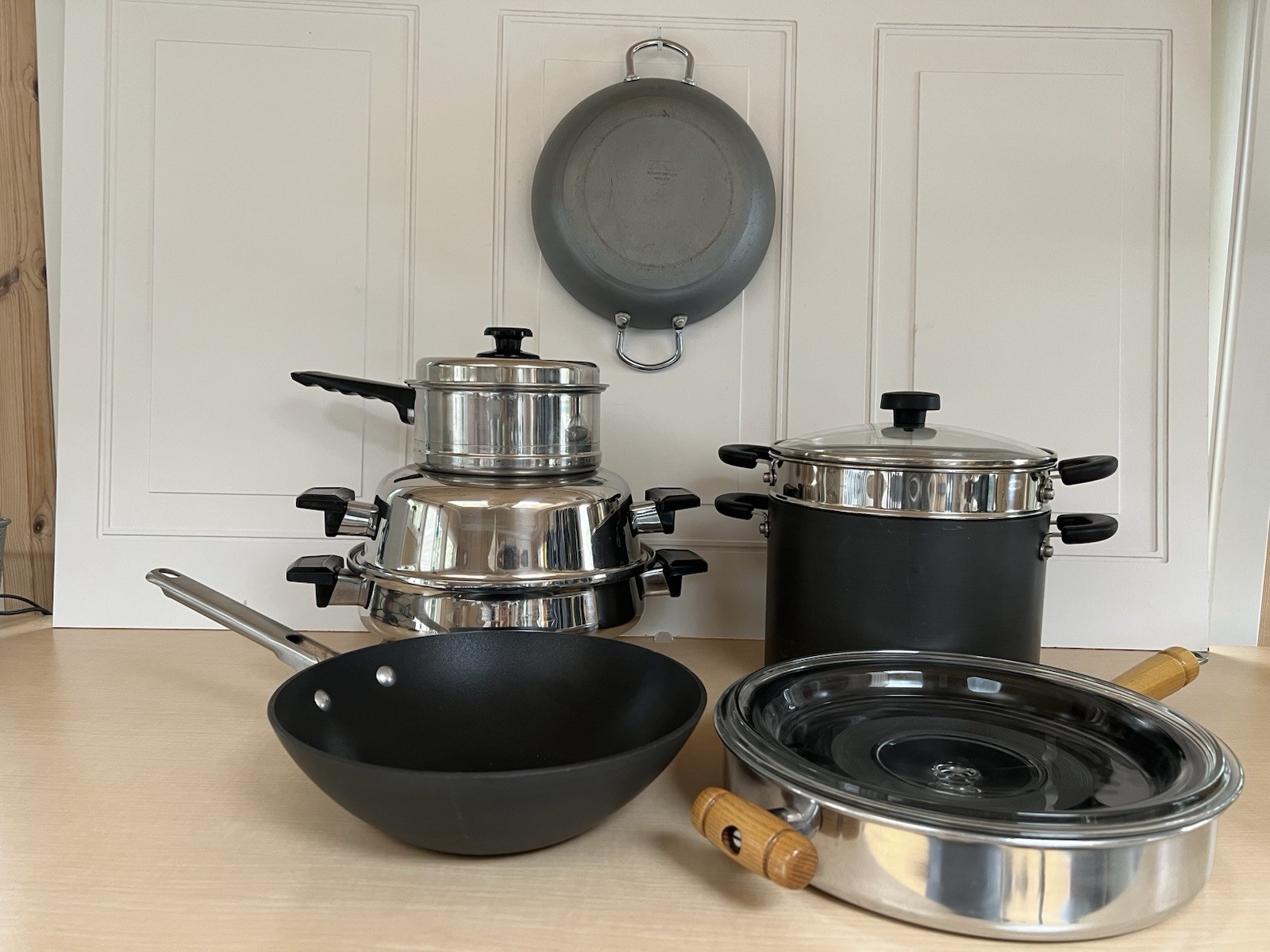 Vtg KITCHEN QUEEN T304 Multi Core 5 Ply Stainless Steel Large Domed Skillet/Pan