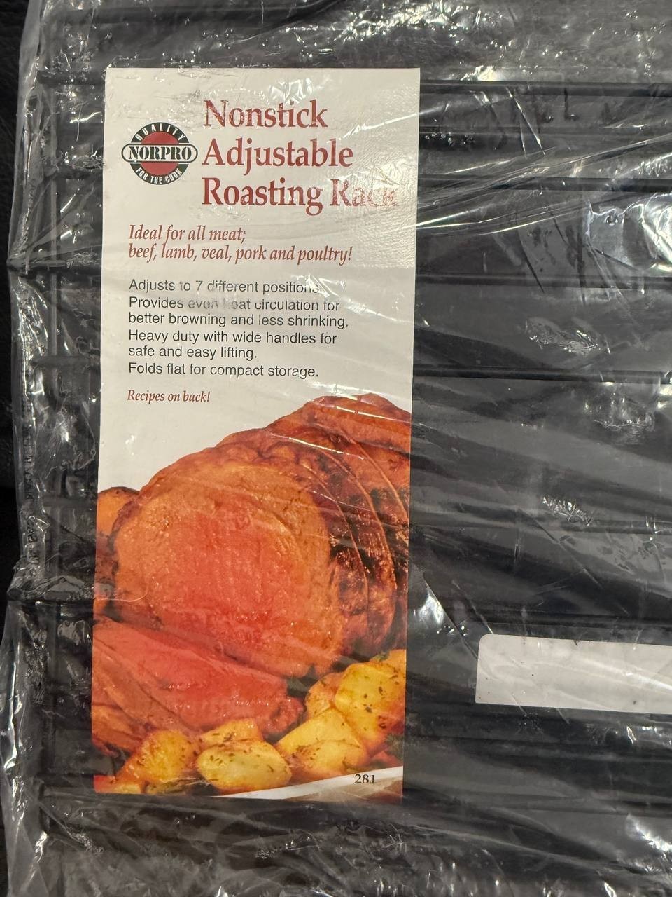 Norpro 7 Position Adjustable Non Stick V Shaped 7×11 Inch Roasting Rack (PACK 2)