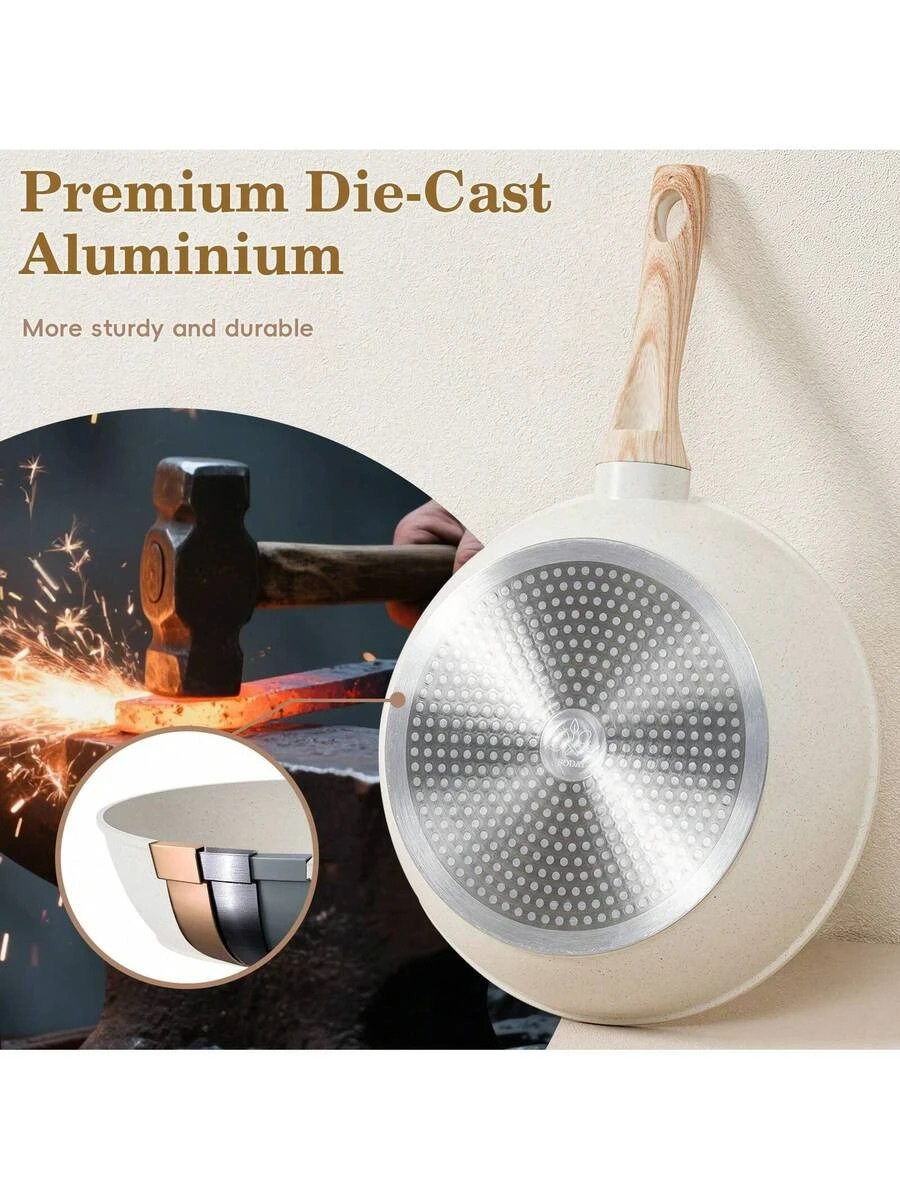 12Pc Non Stick Granite Induction Cookware Set Multiple Stovetops