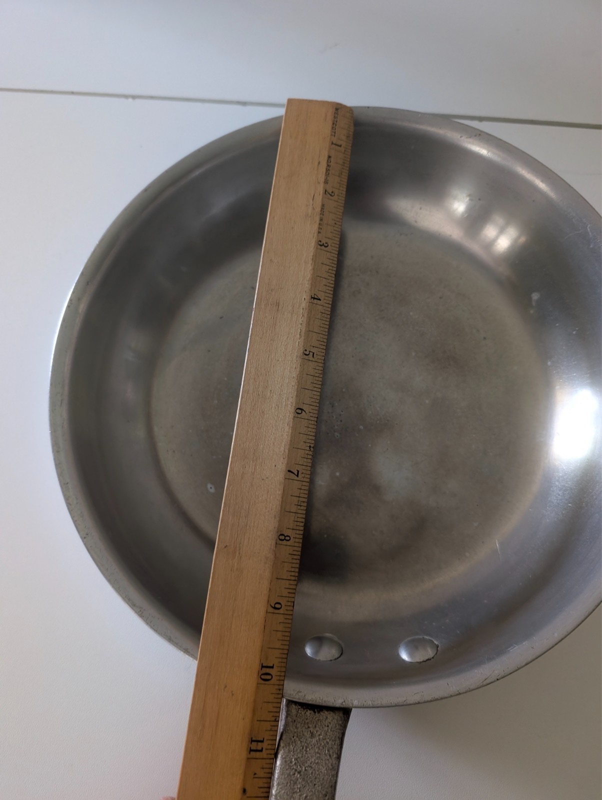 Vintage Dura-Ware Commercial Aluminum Fry Pan Skillet Lot 912 911 Heavy Duty NSF