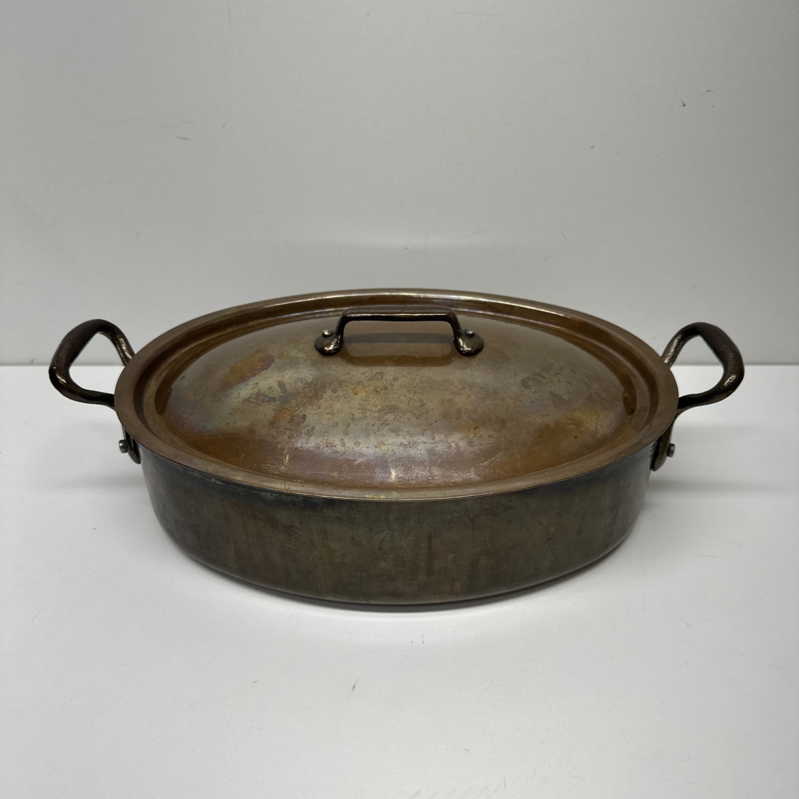 William Sonoma Mauviel Oblong Braising Stew Pan Double Handle With Lid
