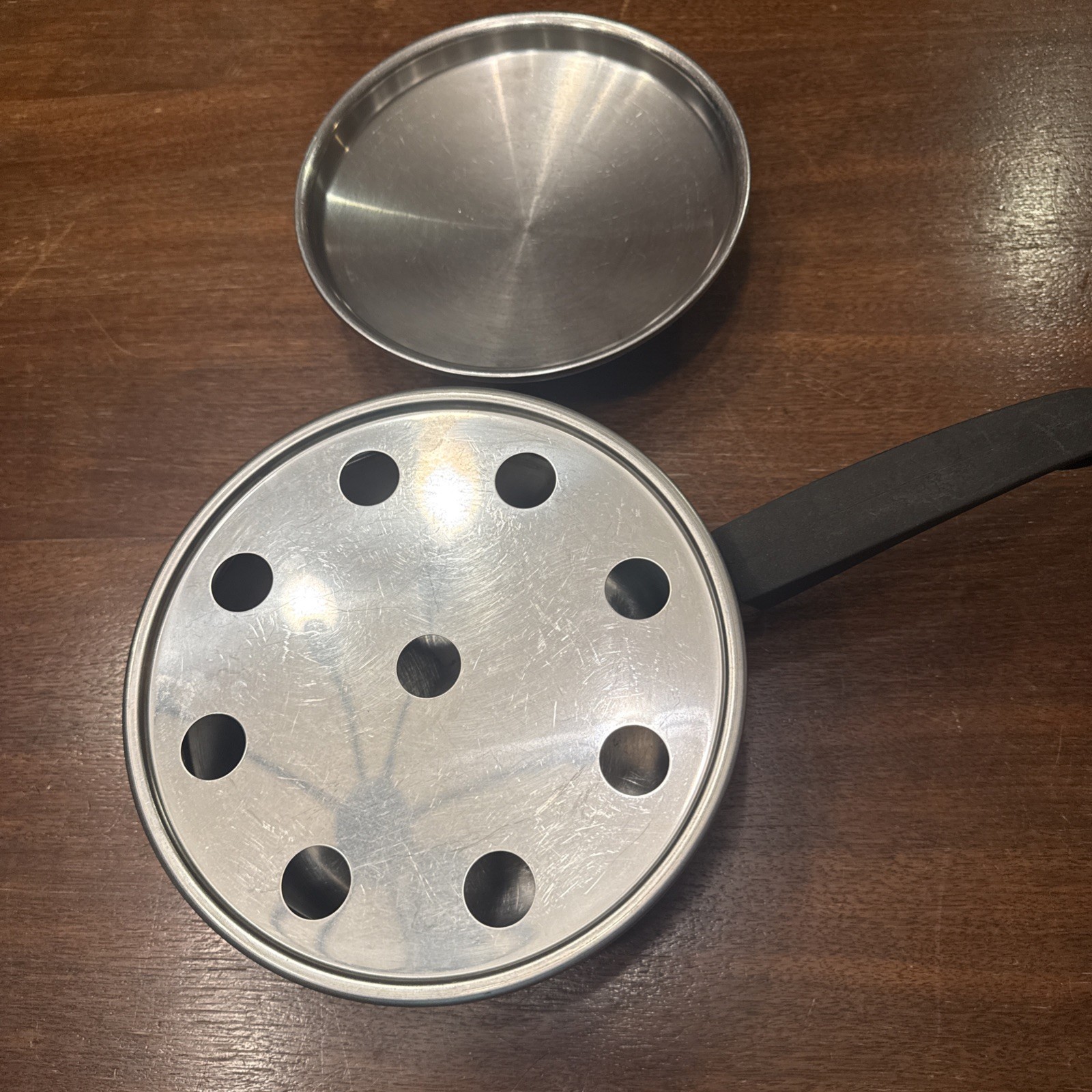 Vintage Seal O Matic Thermium Stainless Steel Pots USA 3 PC Set