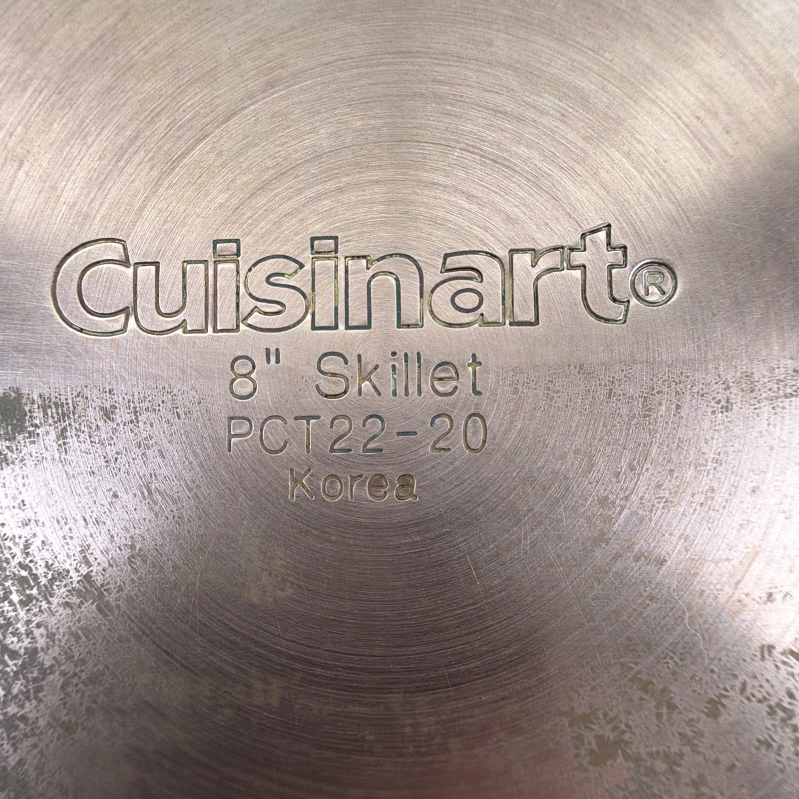 Cuisinart Heavy Copper Stainless 8” & 10″ Skillet Pan PCT22-20 PCT22-24 EUC