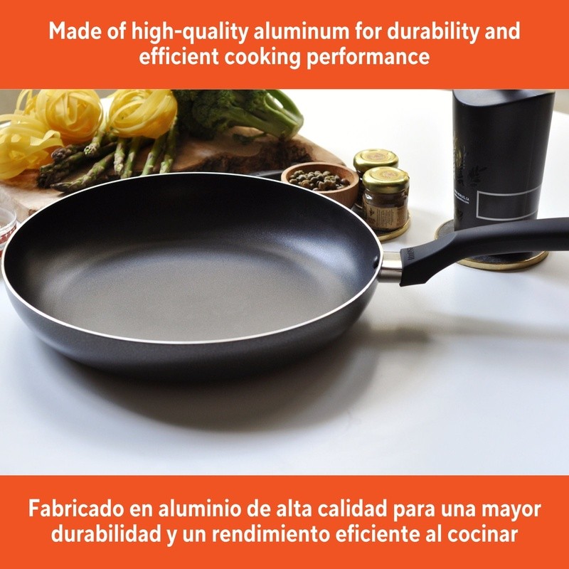 Nonstick Aluminum Fry Pan Ergonomic Handle Kitchen Essential Frying Sautéing New