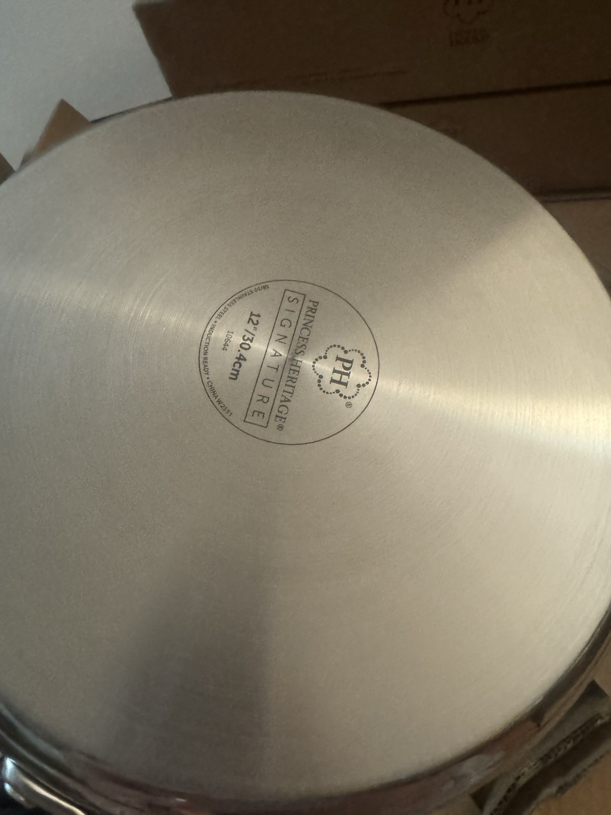 Princess House Heritage Round Non-Stick Grill Pan w/ Lid, 12in, Stainless Steel