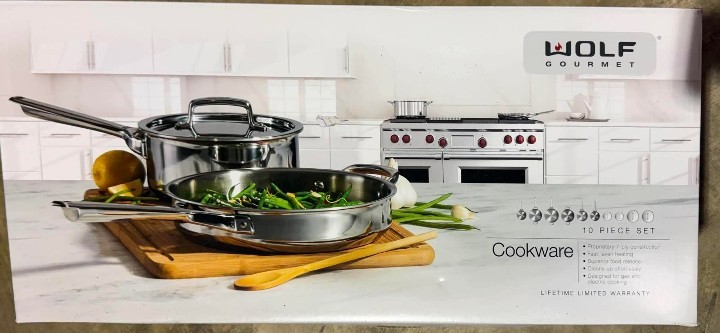 Wolf Gourmet WGCW100S 10 Piece Cookware Set