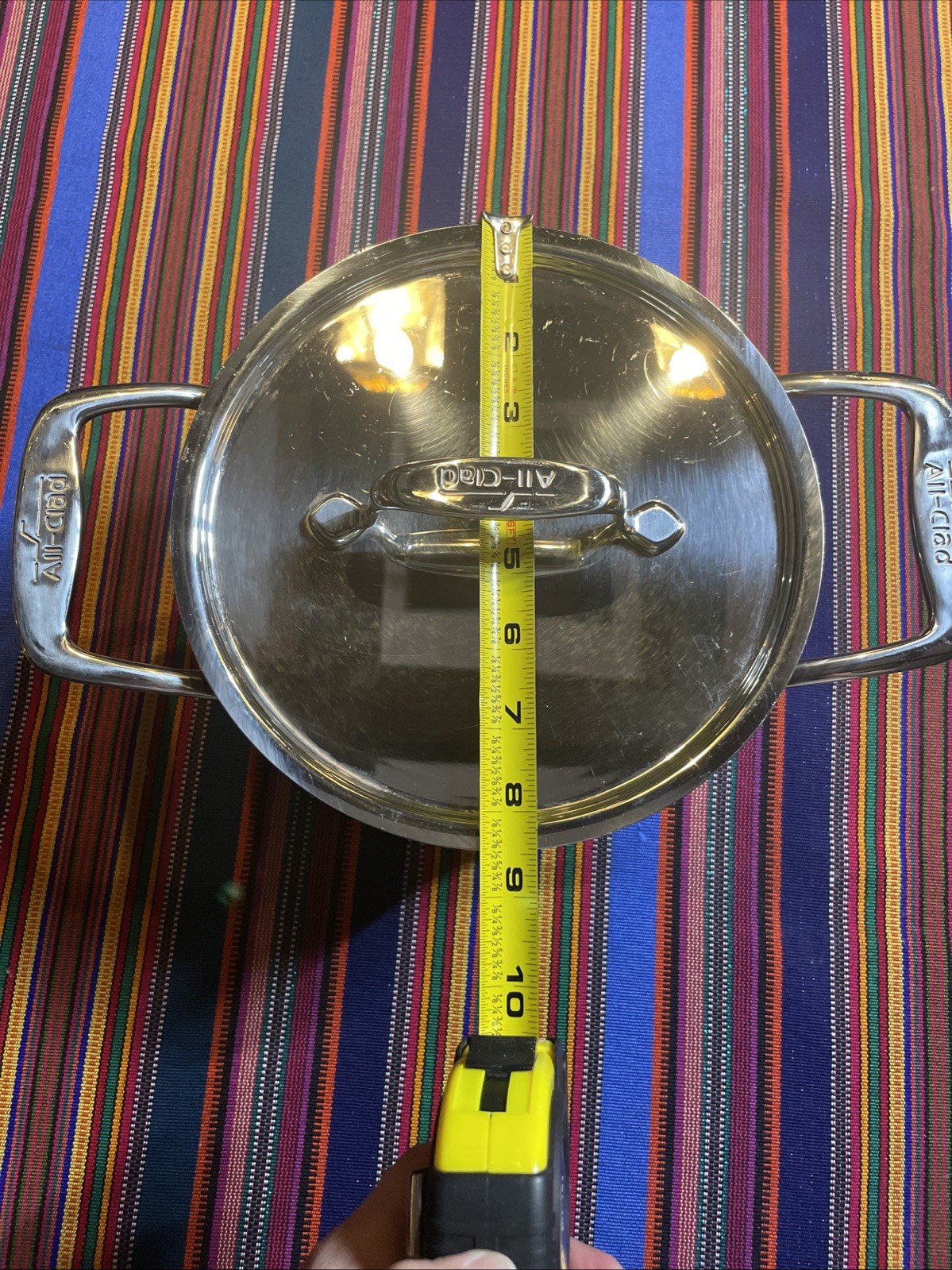 All-Clad 4 Quart Soup Pot Fusiontec Ceramic w Steel Core Onyx Black Germany GUC