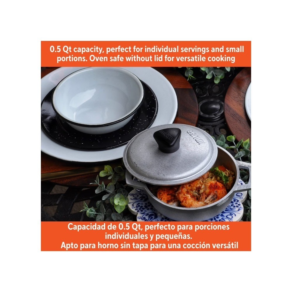 0.5qt Cast Aluminum Caldero – 14cm