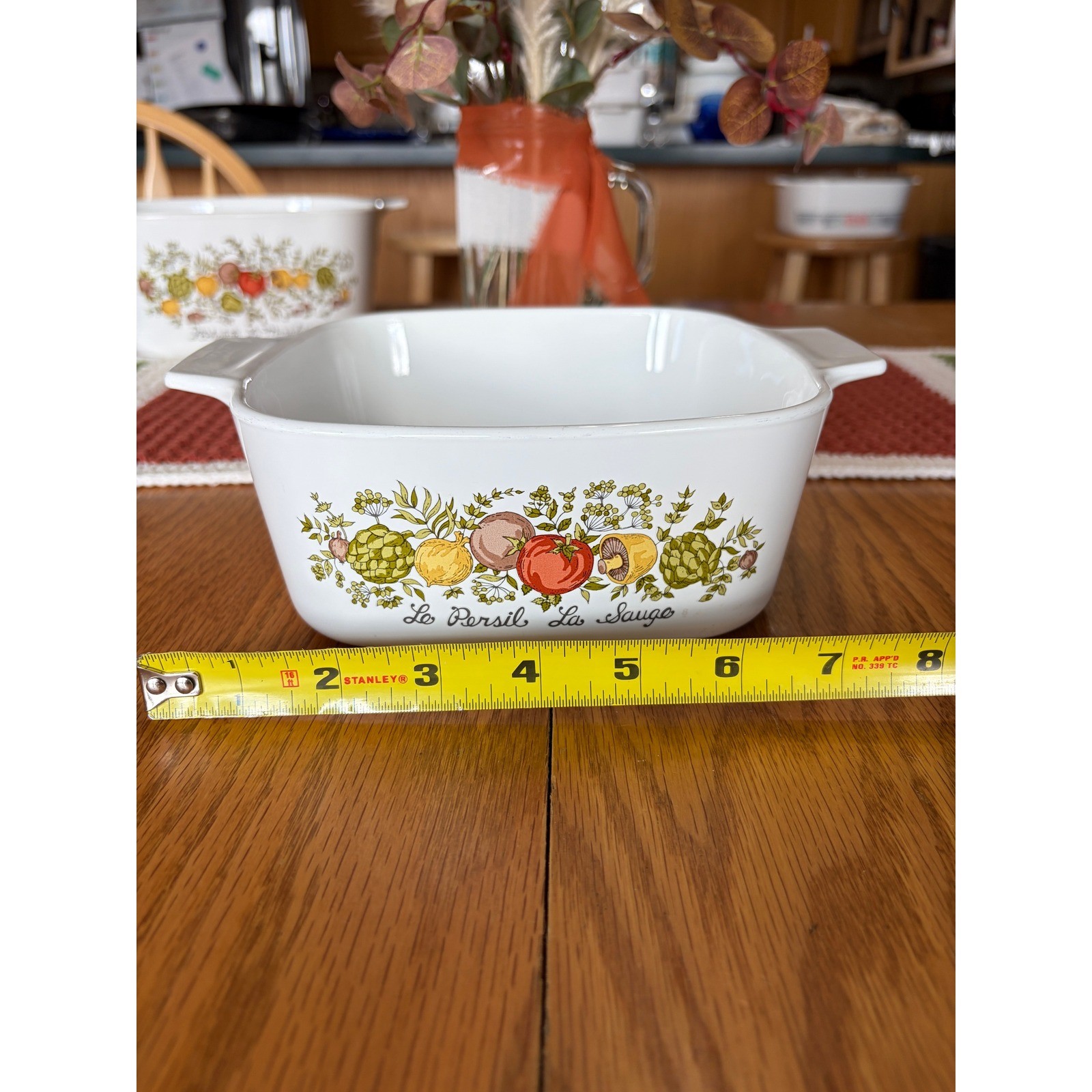 Corning Ware Spice O Life 1.5 Qt Casserole Dish Le Persil La Sauge A-1 1/2-B USA