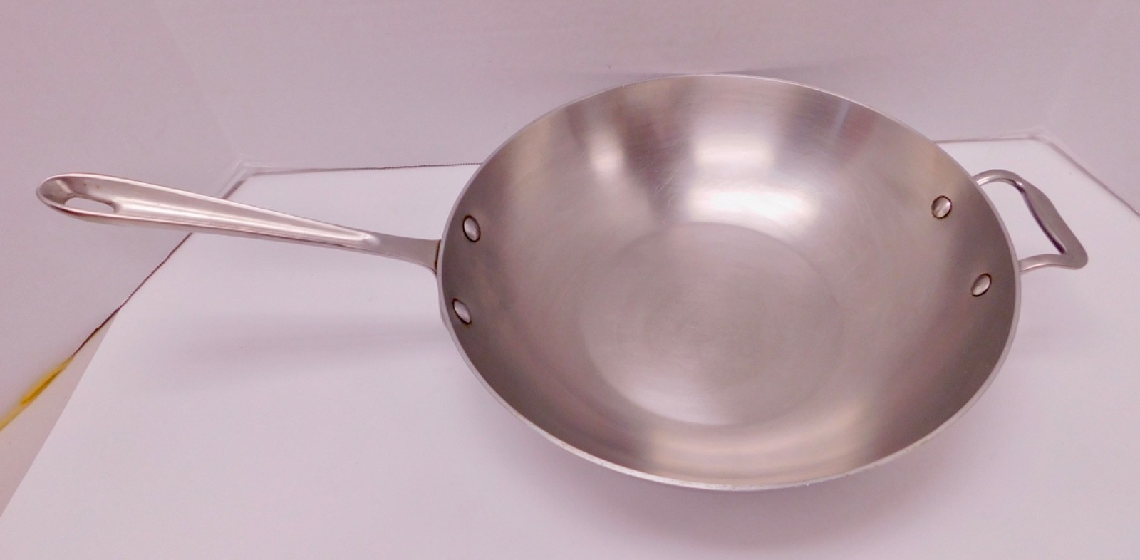 All Clad Stainless Steel Wok Stir Fry Pan 12″ Diameter Single Handle