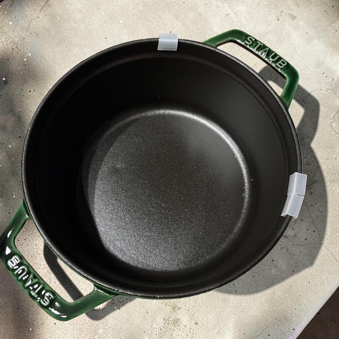 Staub pico cocotte Ronde Round 18cm Basil Green rare NEW JP