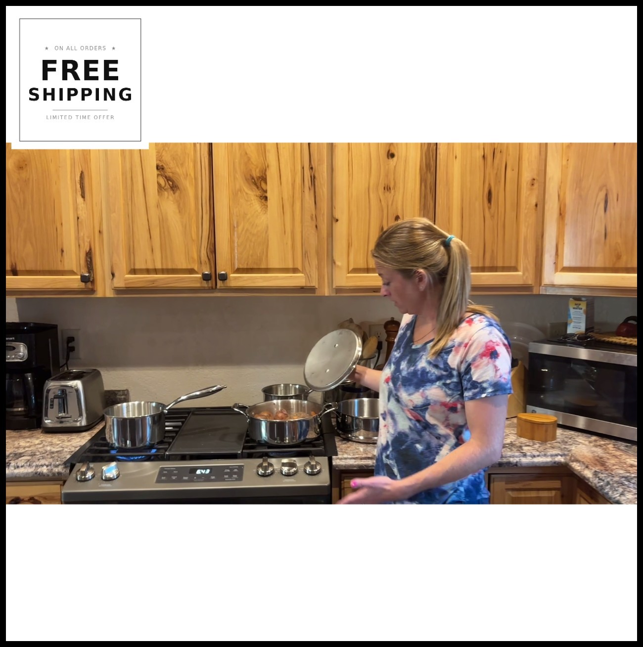 Stainless Steel Cookware Set 17 Piece 3 Ply Induction Saucepan Stock Pot