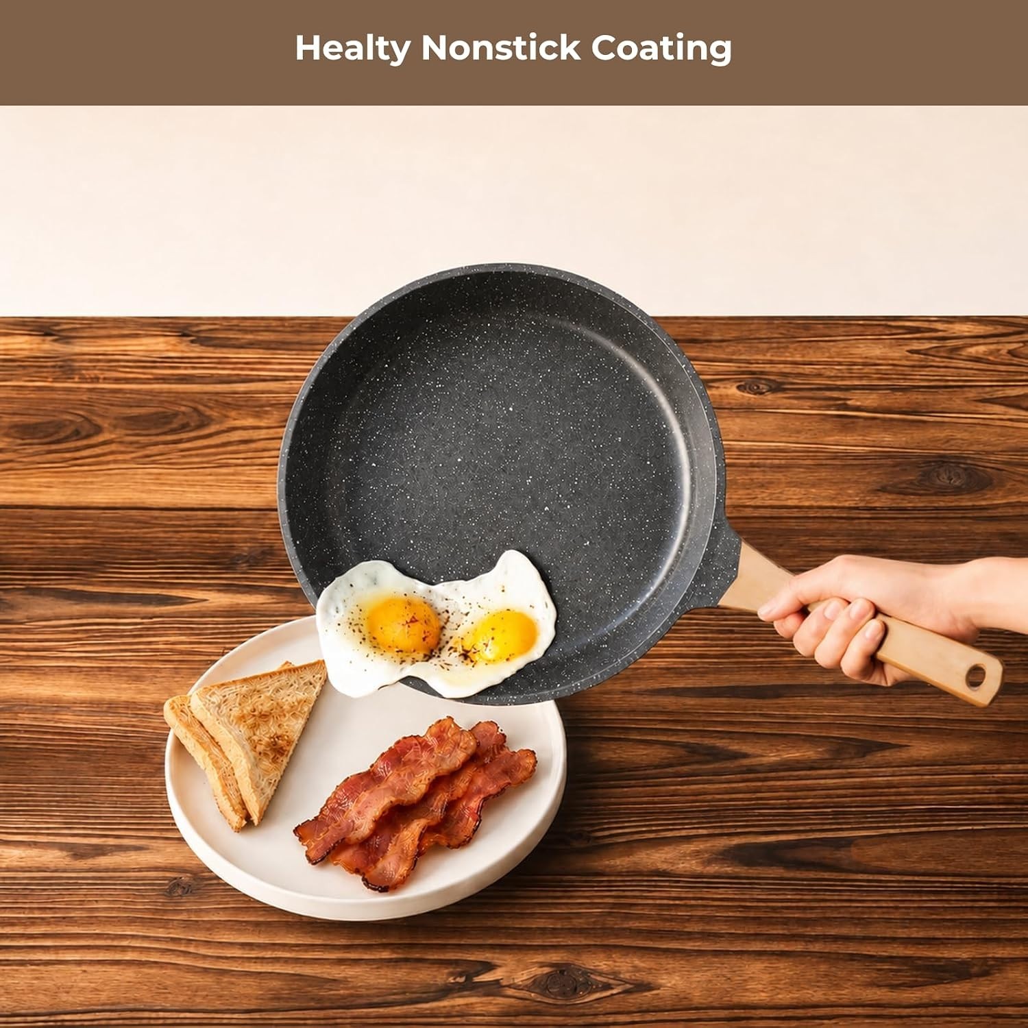 Kitchen Nonstick Cookware 3 Piece Omelette Pan Skillet Set, Nonstick Die-cast…