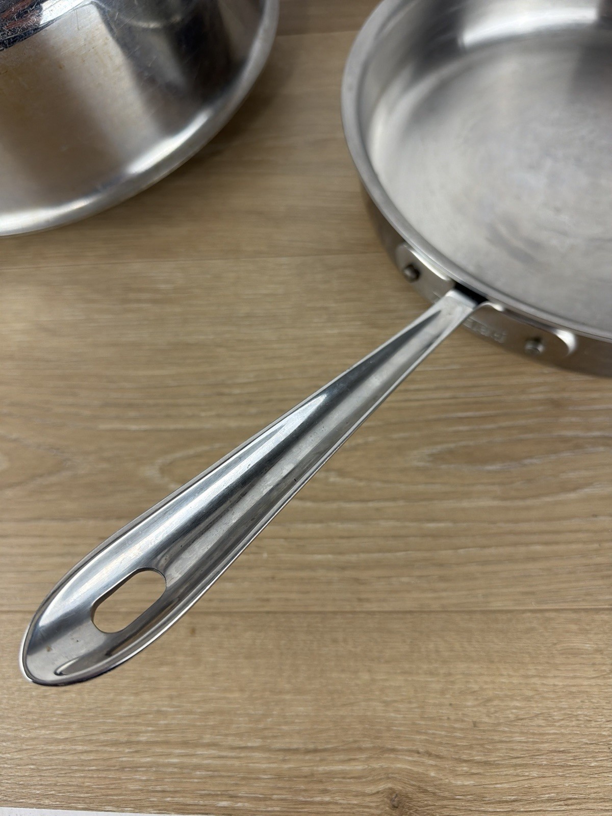 2 All Clad 11 Inch Stainless Steel Saute Skillet Pan 4.25” And 2.5” Deep -Read👇