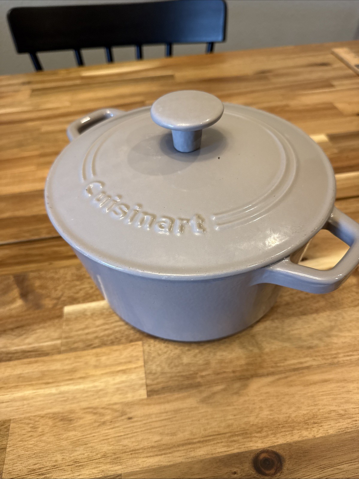 Cuisinart Enameled Cast Iron Casserole Pot Dutch with Cover – Gray Pattern