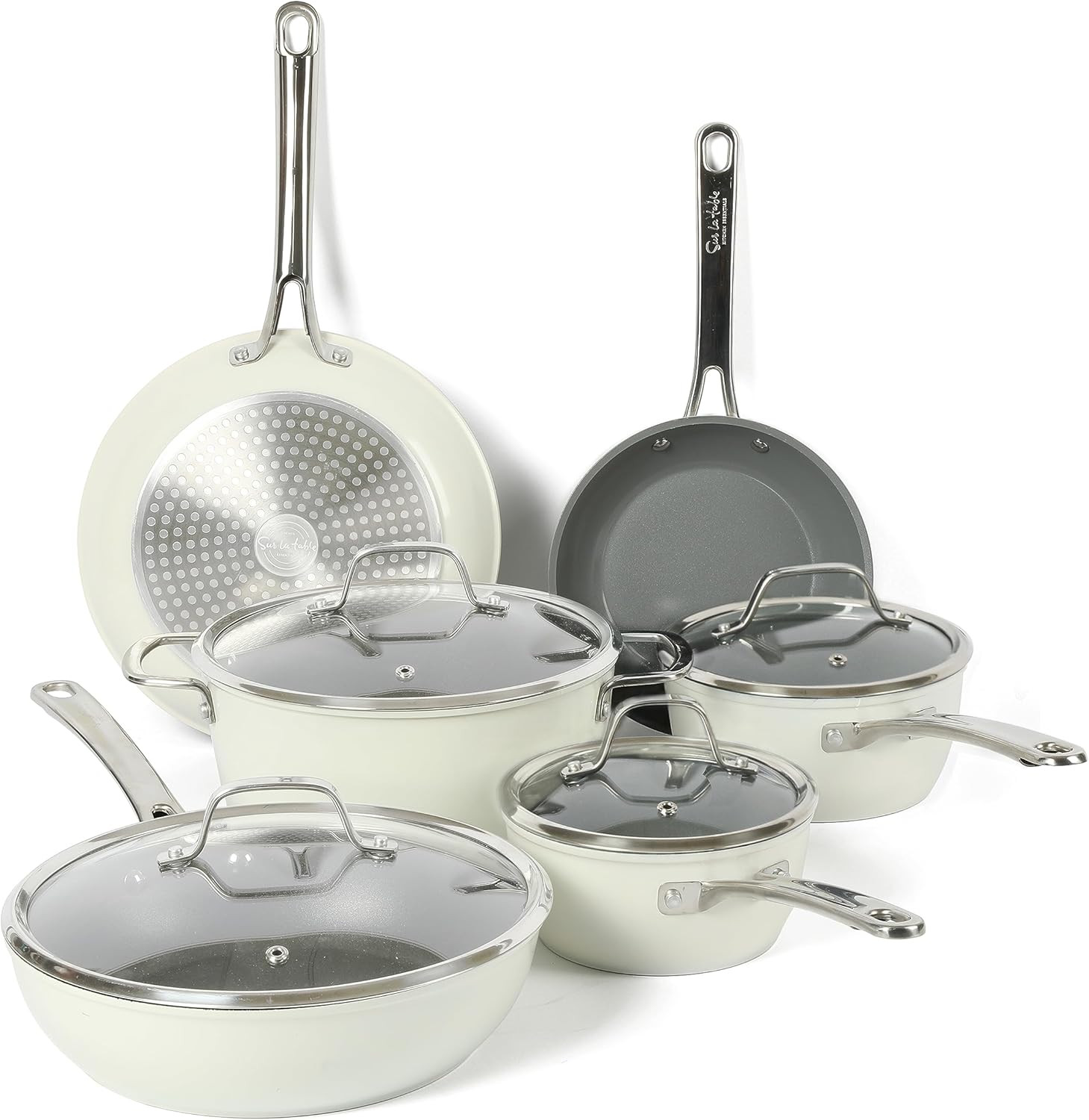 Sur La Table Kitchen Essentials 10 Piece PFA Free Non-Toxic Titanium Ceramic Non