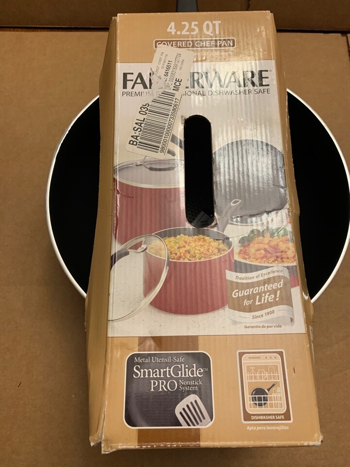 Farberware Premium 4.25 Qt. Professional Dishwasher Safe Covered Chef’s Pan