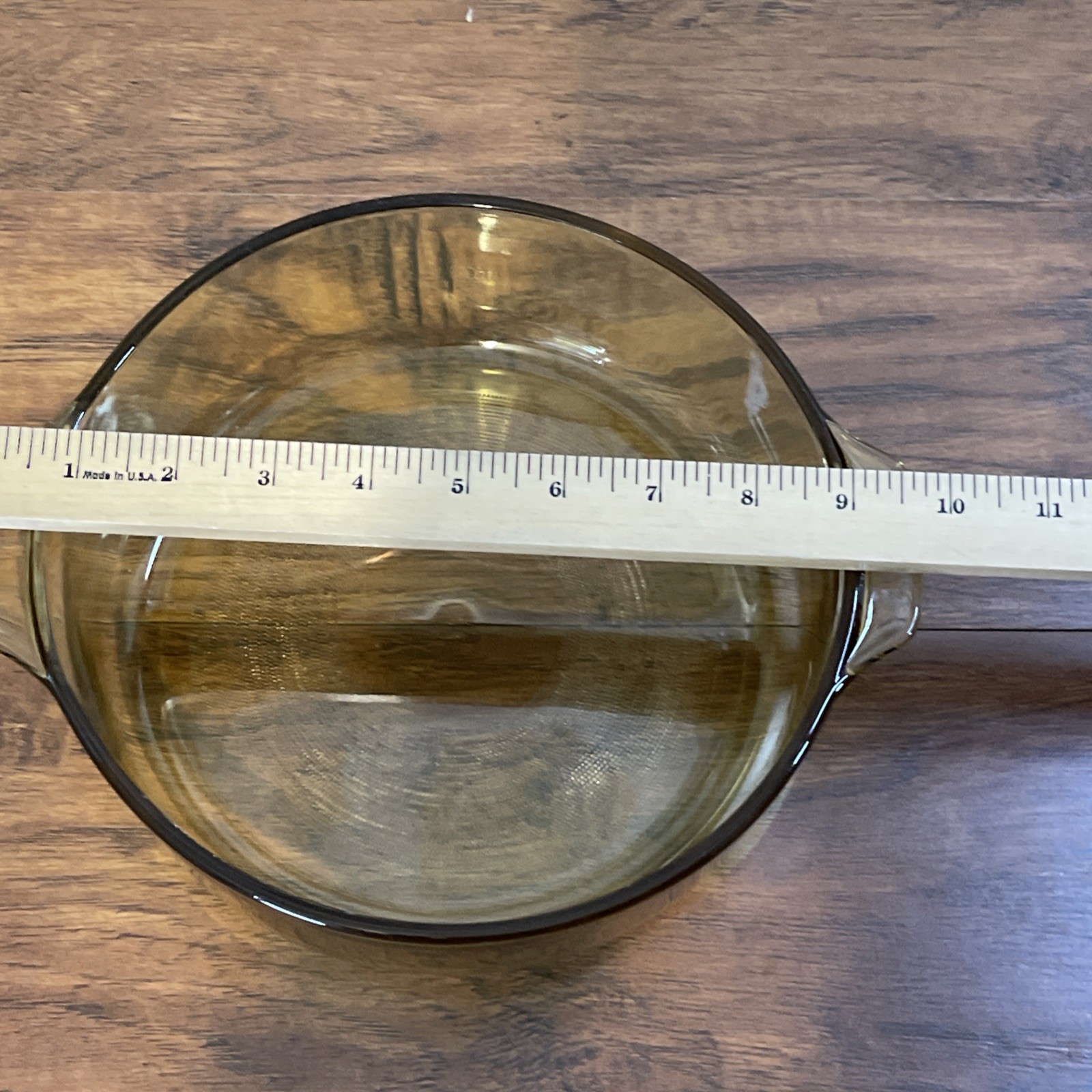 Vintage 1960’s Dynaware Pyr-O-Rey Casserole Dish Yellow Amber Mexico