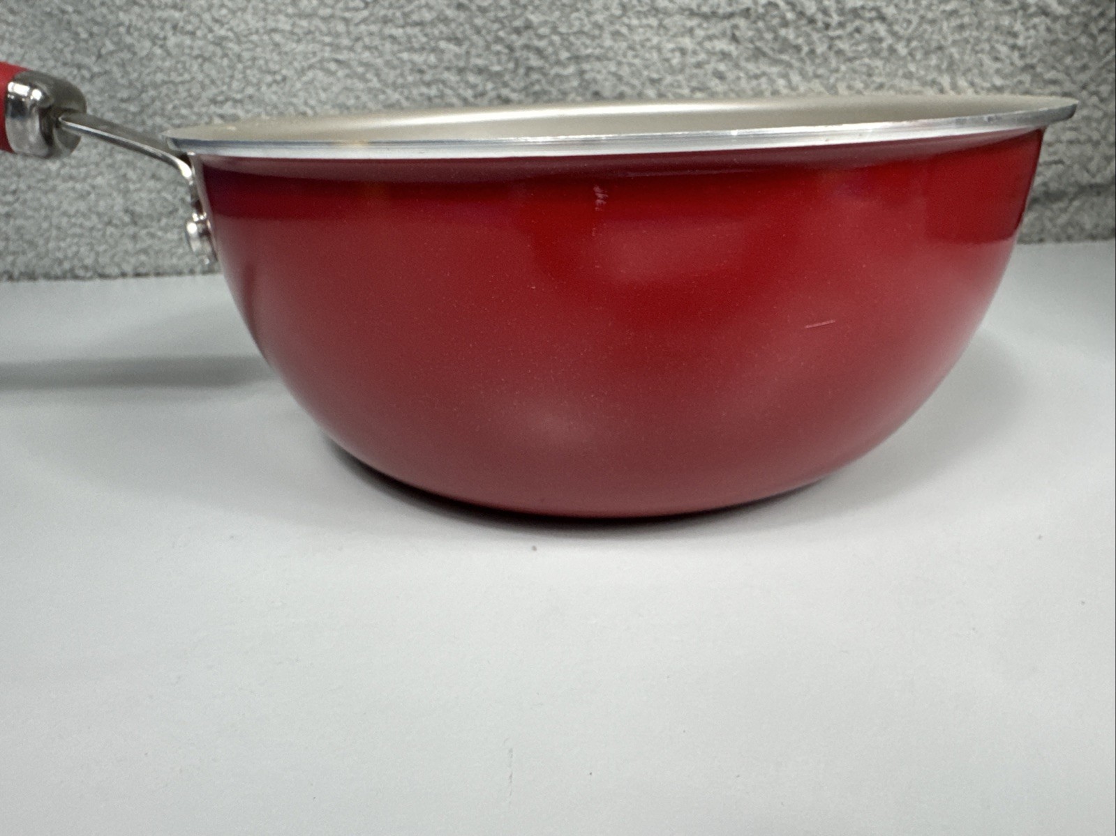Rachael Ray Create Delicious 3qt Everyday Pan Red Shimmer 9” No Lid Excellent